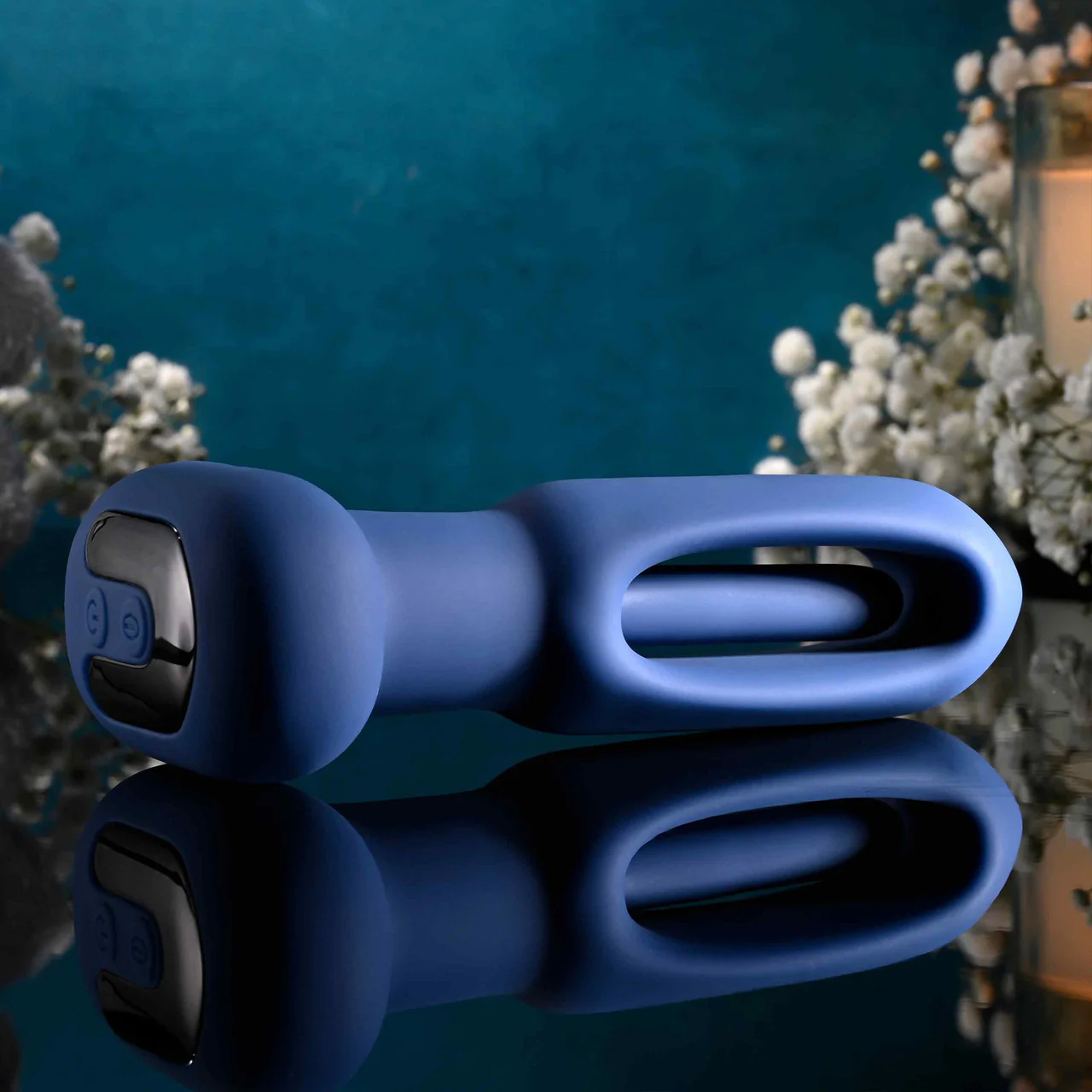 The Flapper Silicone Vibrating Anal Plug With Flapping Shaft & Remote By Evolved Novelties - Blue - Image 4