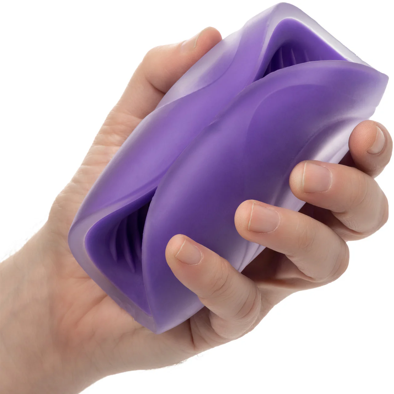 The Gripper Spiral Grip Penis Masturbator By CalExotics - Purple - Image 5