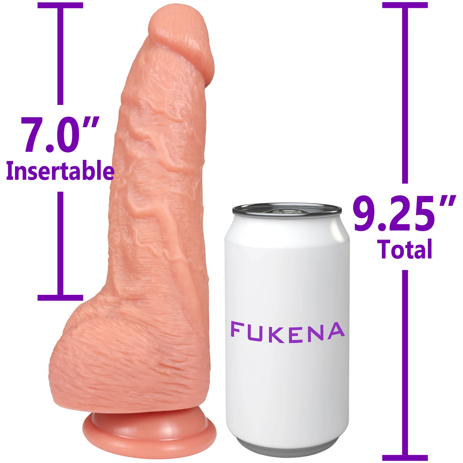 The Grower 7 Inch Silicone Posable Realistic Dual Density Dildo With Balls & Suction Cup Base By Fukena - Image 9