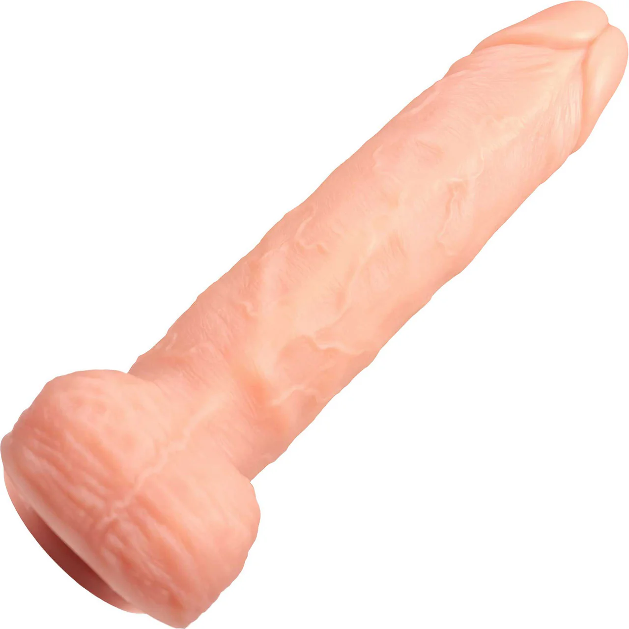 The Hercules 9 Inch Silicone Realistic Dildo With Balls & Suction Cup Base By Fukena - Vanilla - Image 6
