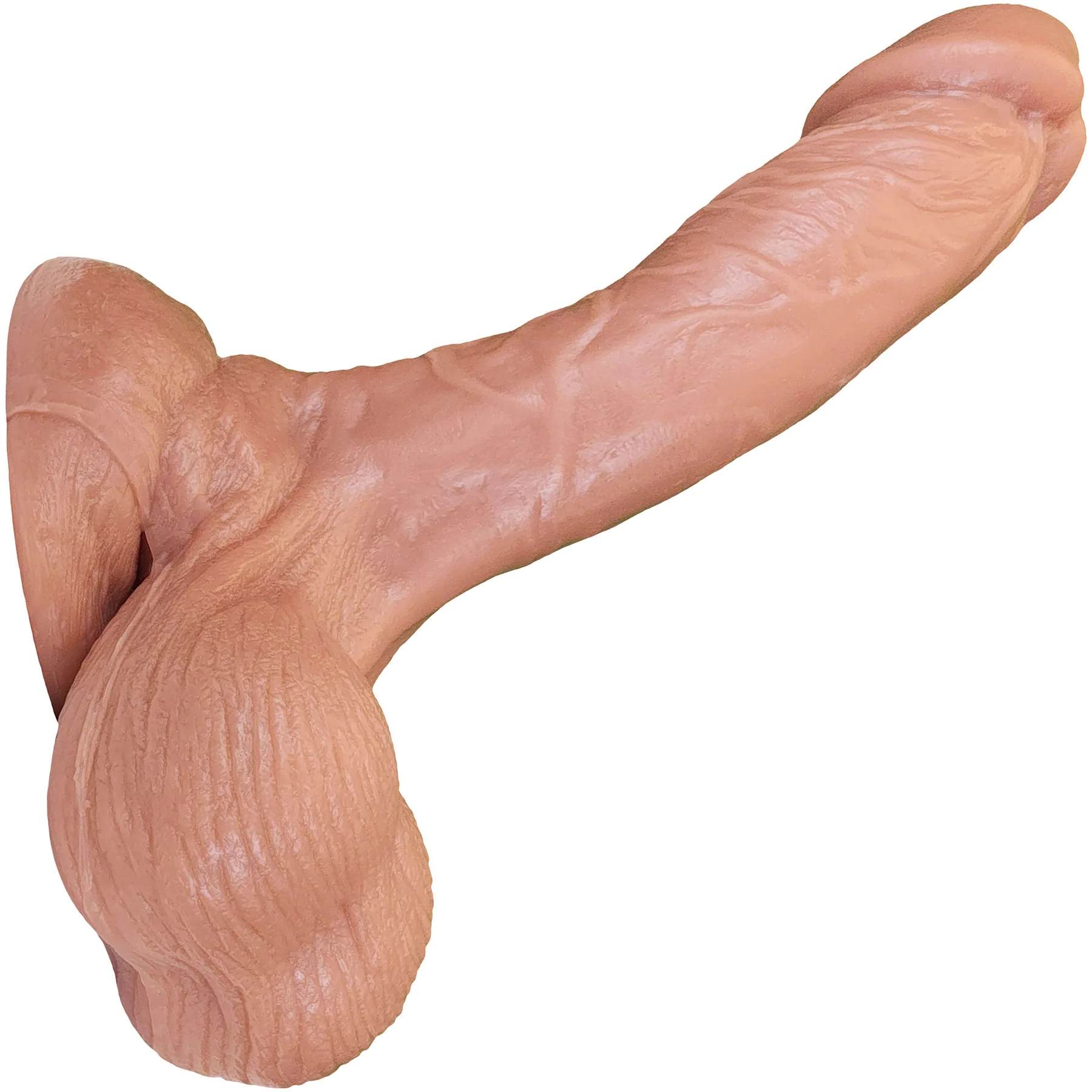 The Hitchhiker 6 Inch Silicone Realistic Dual Density Dildo With Balls & Suction Cup Base By Fukena - Image 3