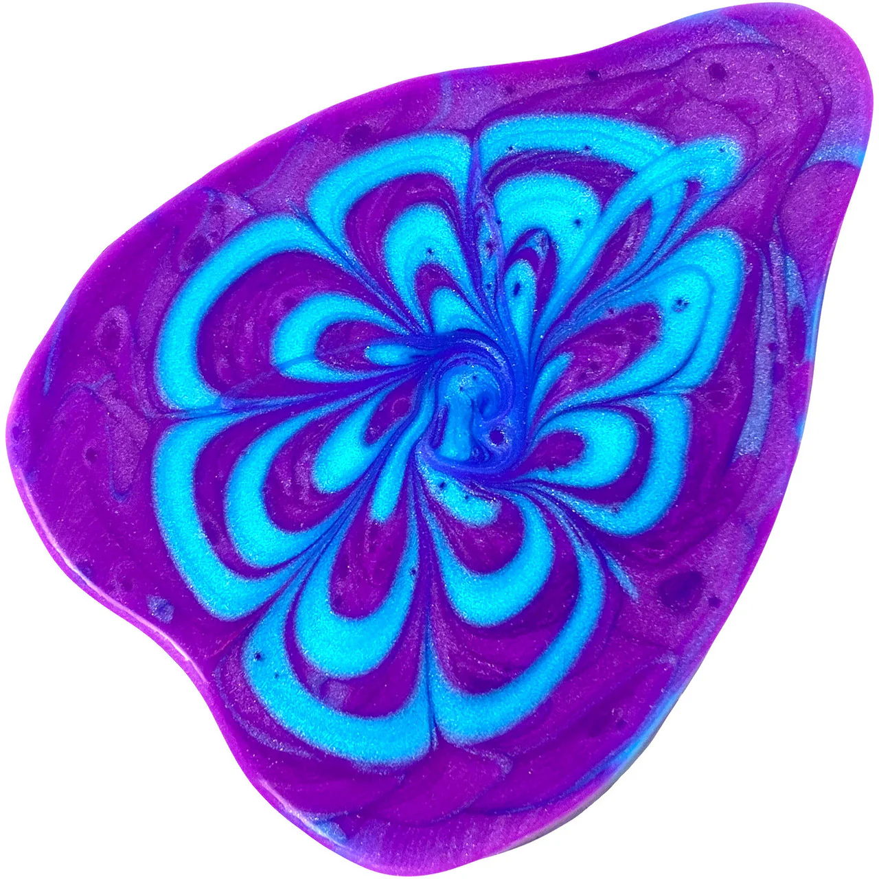 The LaBae Platinum Silicone Labia Heart Shaped Grinder By Uberrime - Indigo To Violet - Image 3