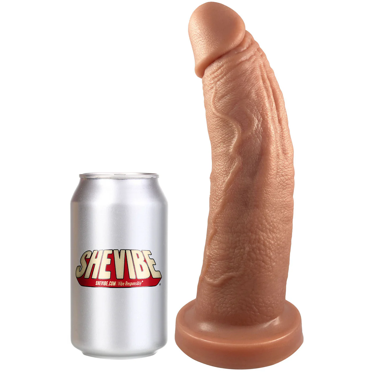 The Maximus Giant 8.75" Platinum Silicone Ultrarealistic Dildo By Uberrime - Caramel - Image 6