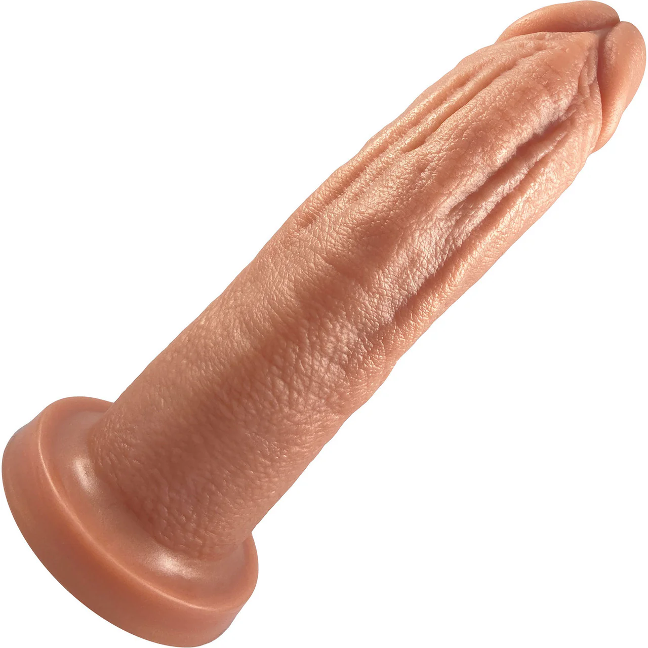 The Maximus Medium 8.25" Platinum Silicone Ultrarealistic Dildo By Uberrime - Caramel - Image 3