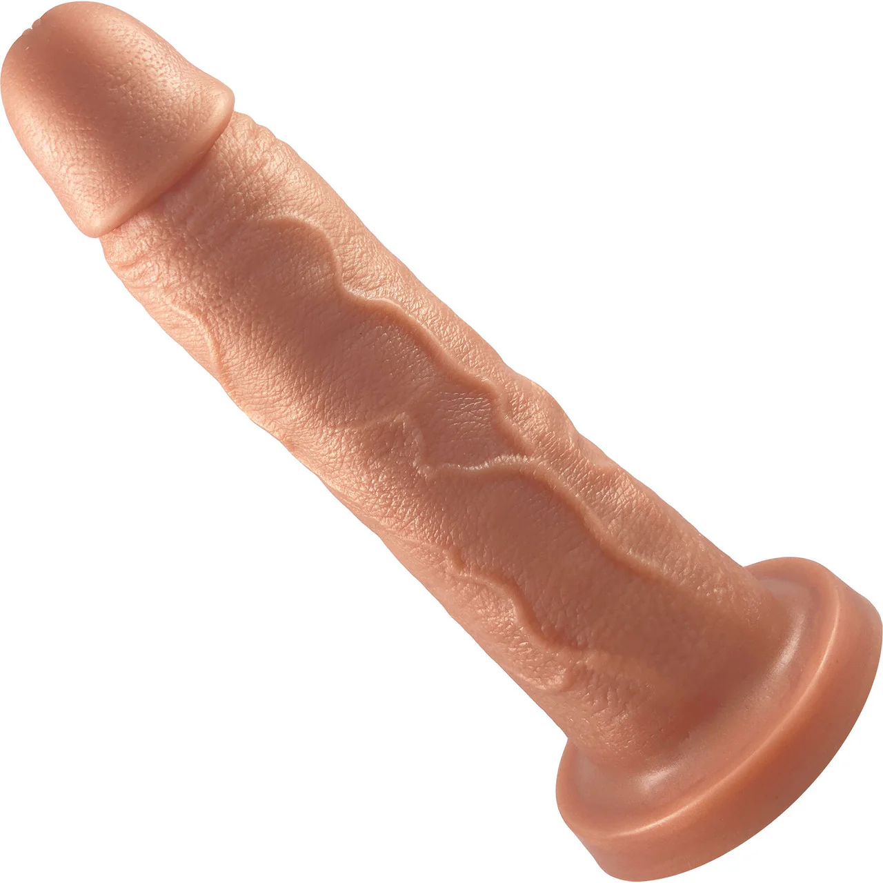 The Maximus Medium 8.25" Platinum Silicone Ultrarealistic Dildo By Uberrime - Caramel - Image 4