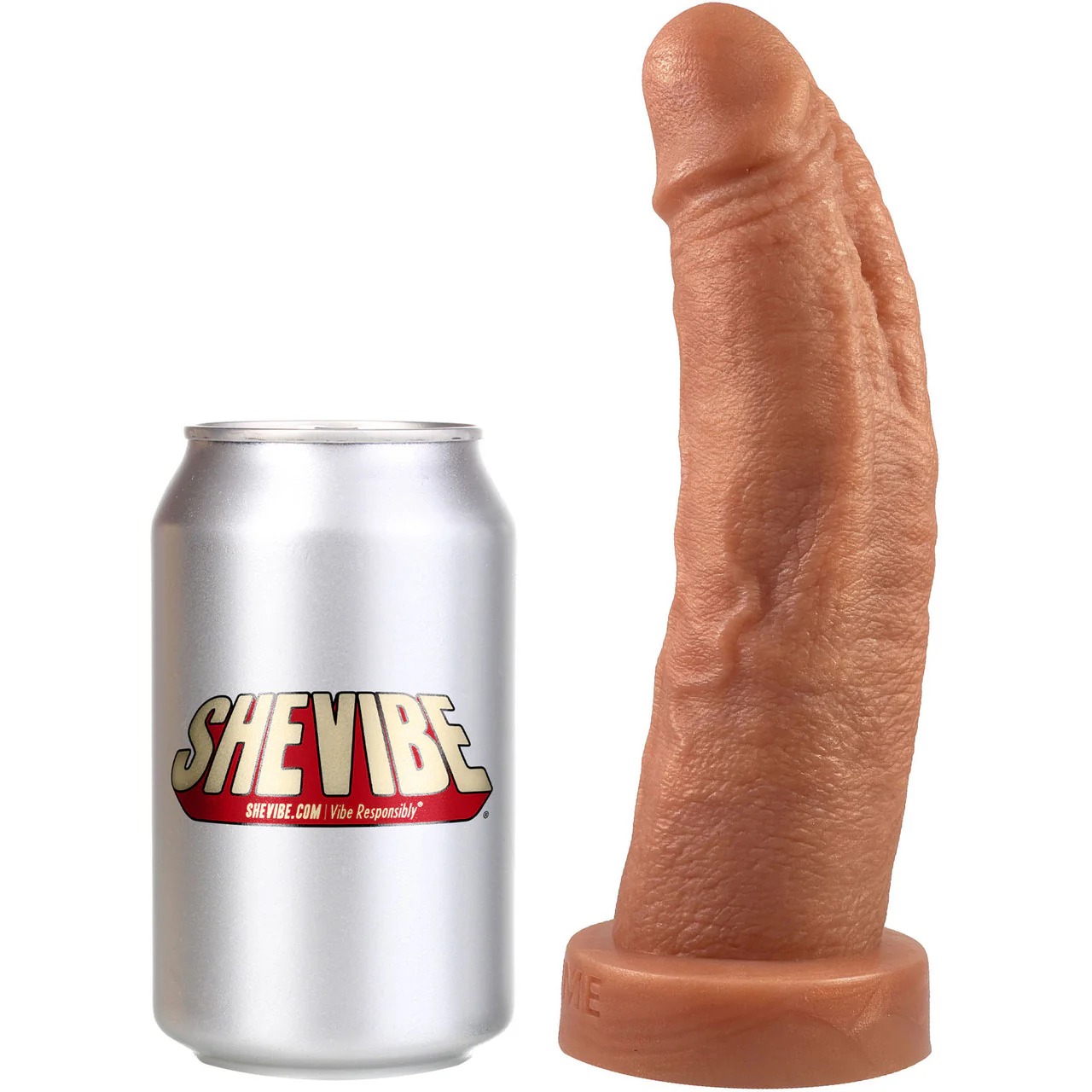 The Maximus Medium 8.25" Platinum Silicone Ultrarealistic Dildo By Uberrime - Caramel - Image 6