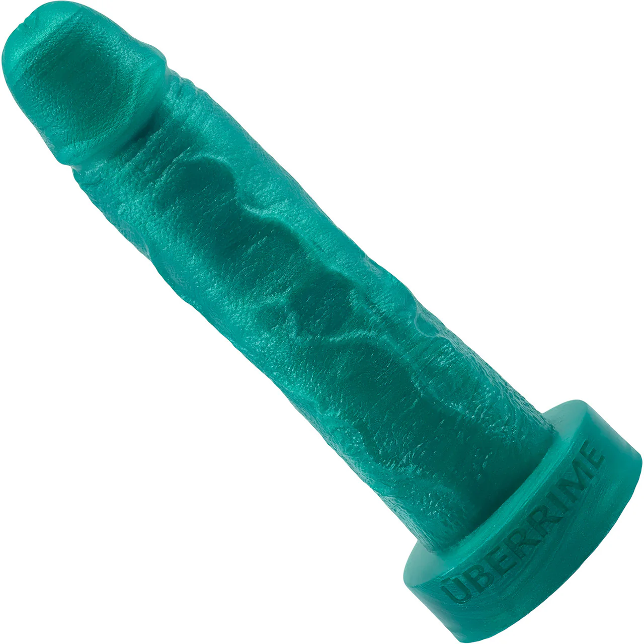 The Maximus Medium 8.25" Platinum Silicone Ultrarealistic Dildo By Uberrime - Seafoam Green - Image 4
