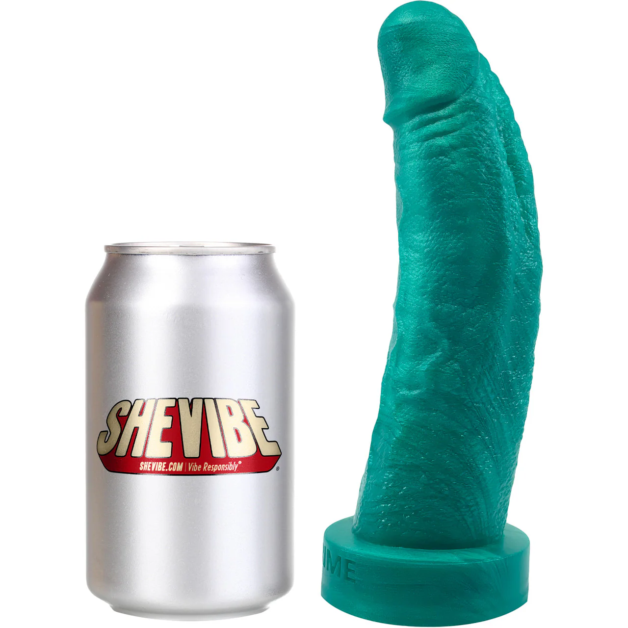 The Maximus Medium 8.25" Platinum Silicone Ultrarealistic Dildo By Uberrime - Seafoam Green - Image 6