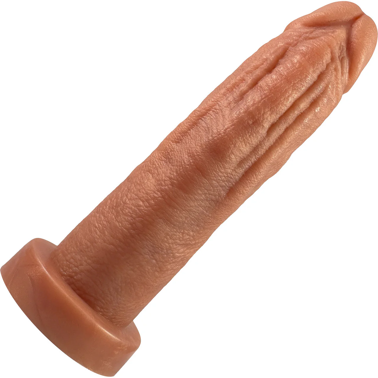 The Maximus Small 6.5" Platinum Silicone Ultrarealistic Dildo By Uberrime - Caramel - Image 3
