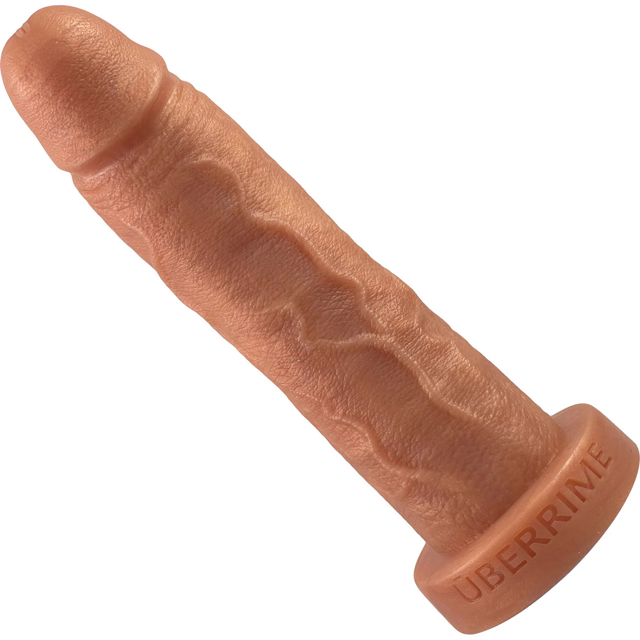 The Maximus Small 6.5" Platinum Silicone Ultrarealistic Dildo By Uberrime - Caramel - Image 4
