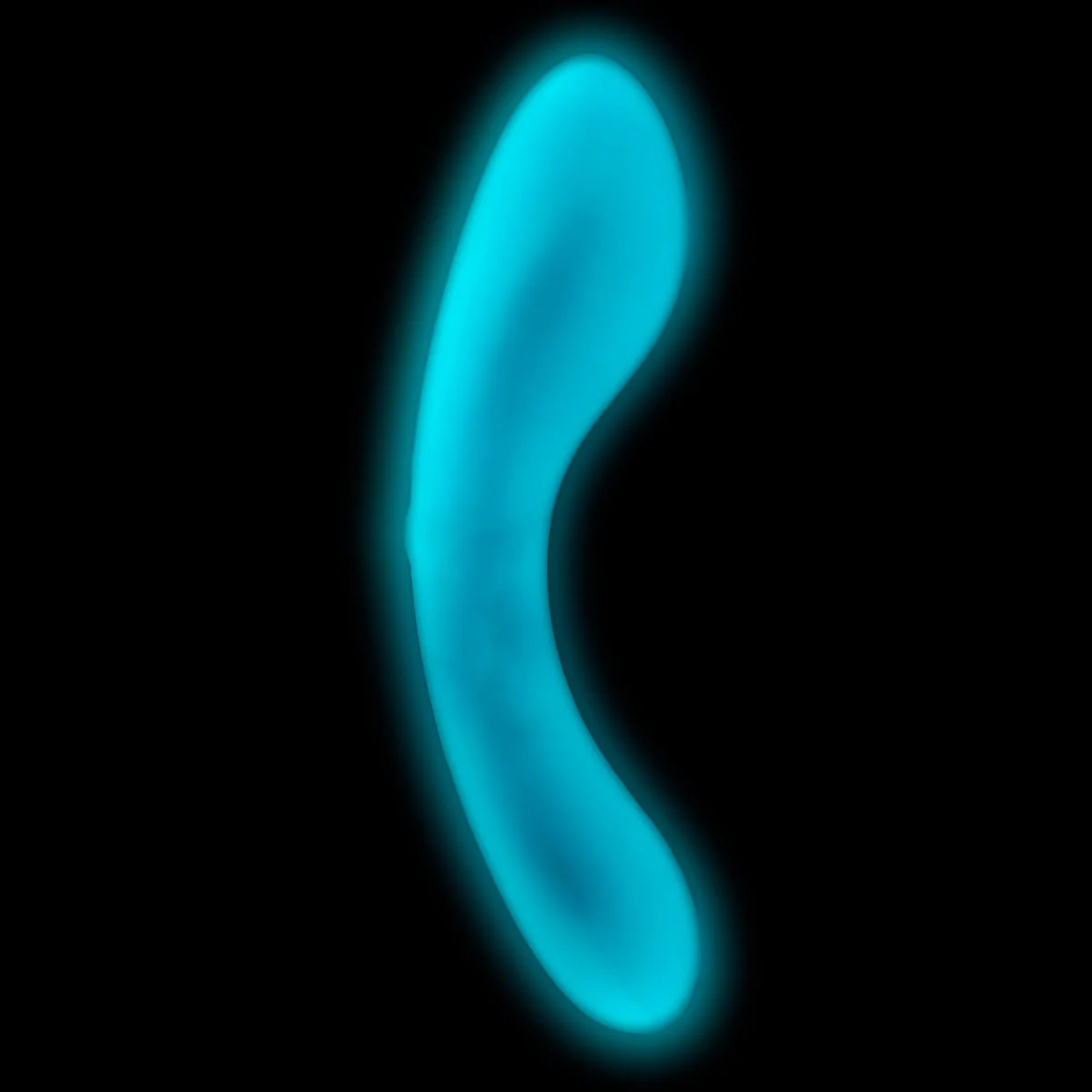 The Mini Swan Wand Rechargeable Waterproof Silicone Glow In The Dark G-Spot Vibrator - Blue - Image 3