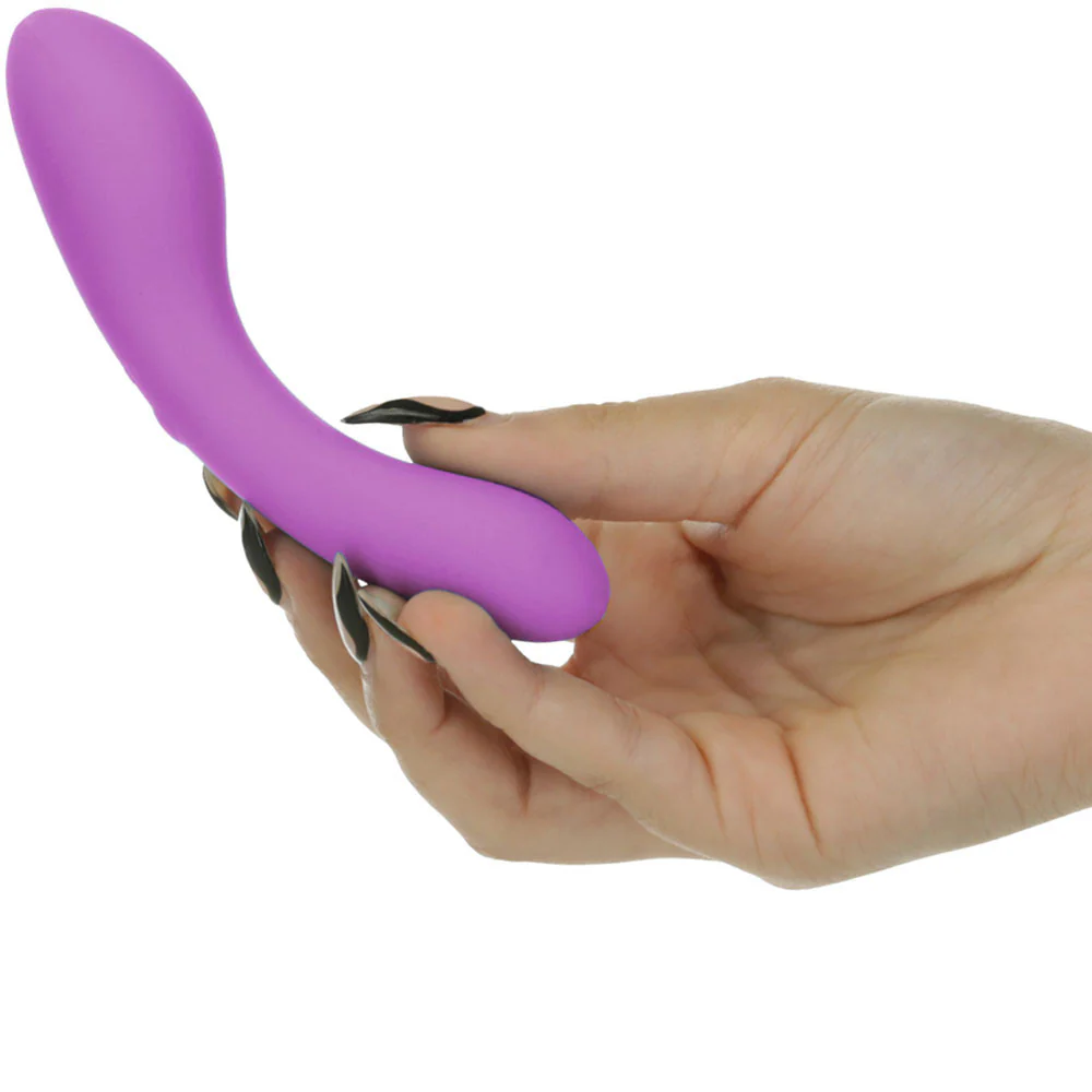 The Mini Swan Wand Rechargeable Waterproof Silicone Glow In The Dark G-Spot Vibrator - Purple - Image 2