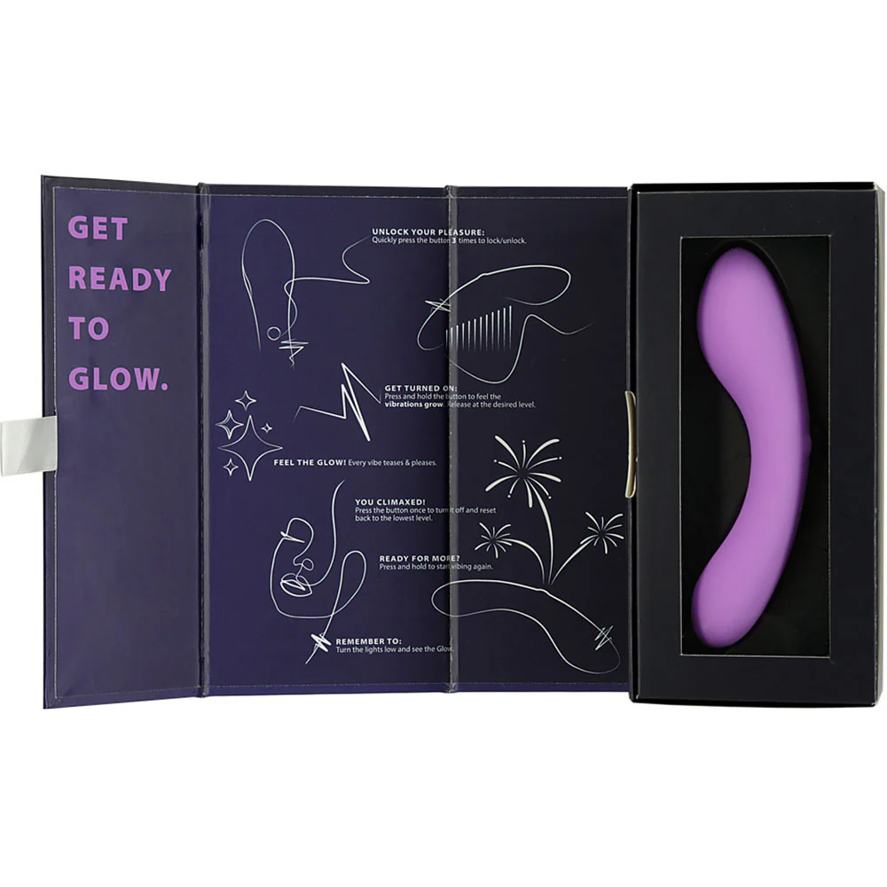 The Mini Swan Wand Rechargeable Waterproof Silicone Glow In The Dark G-Spot Vibrator - Purple - Image 6