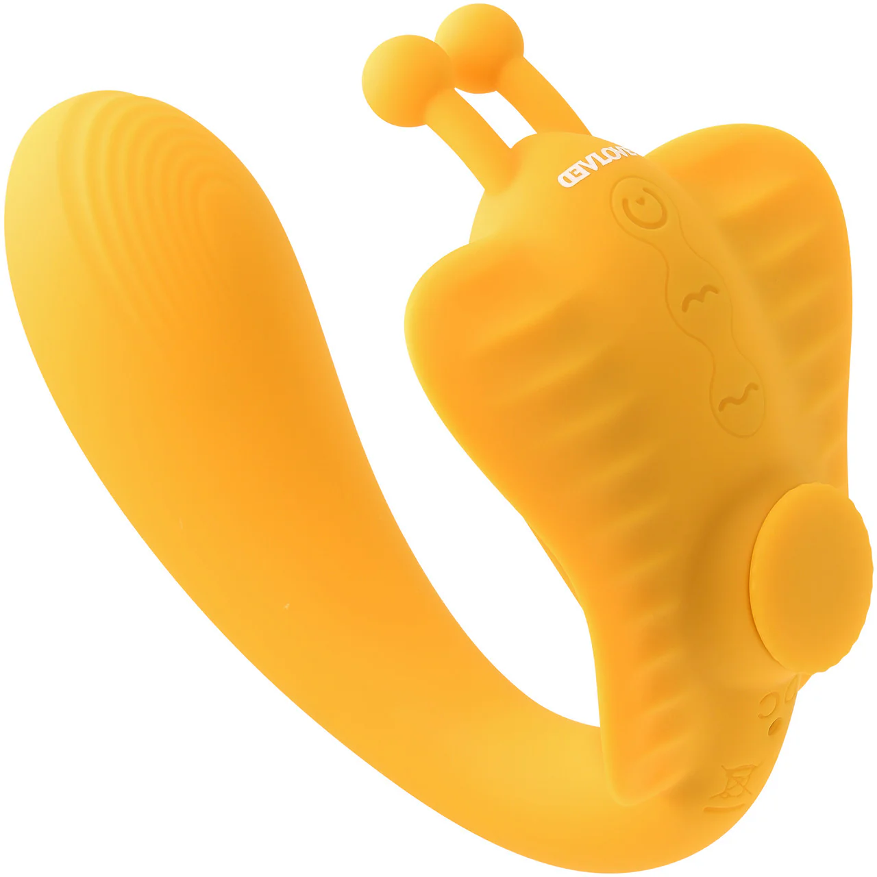 The Monarch Silicone Strapless Strap-On Vibrator With Removable Shaft By Evolved Novelties - Yellow - Image 4