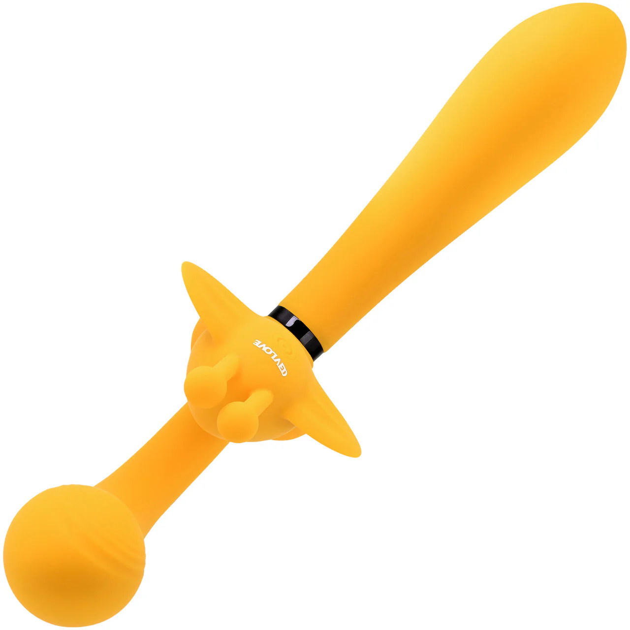 The Monarch Silicone Strapless Strap-On Vibrator With Removable Shaft By Evolved Novelties - Yellow - Image 7