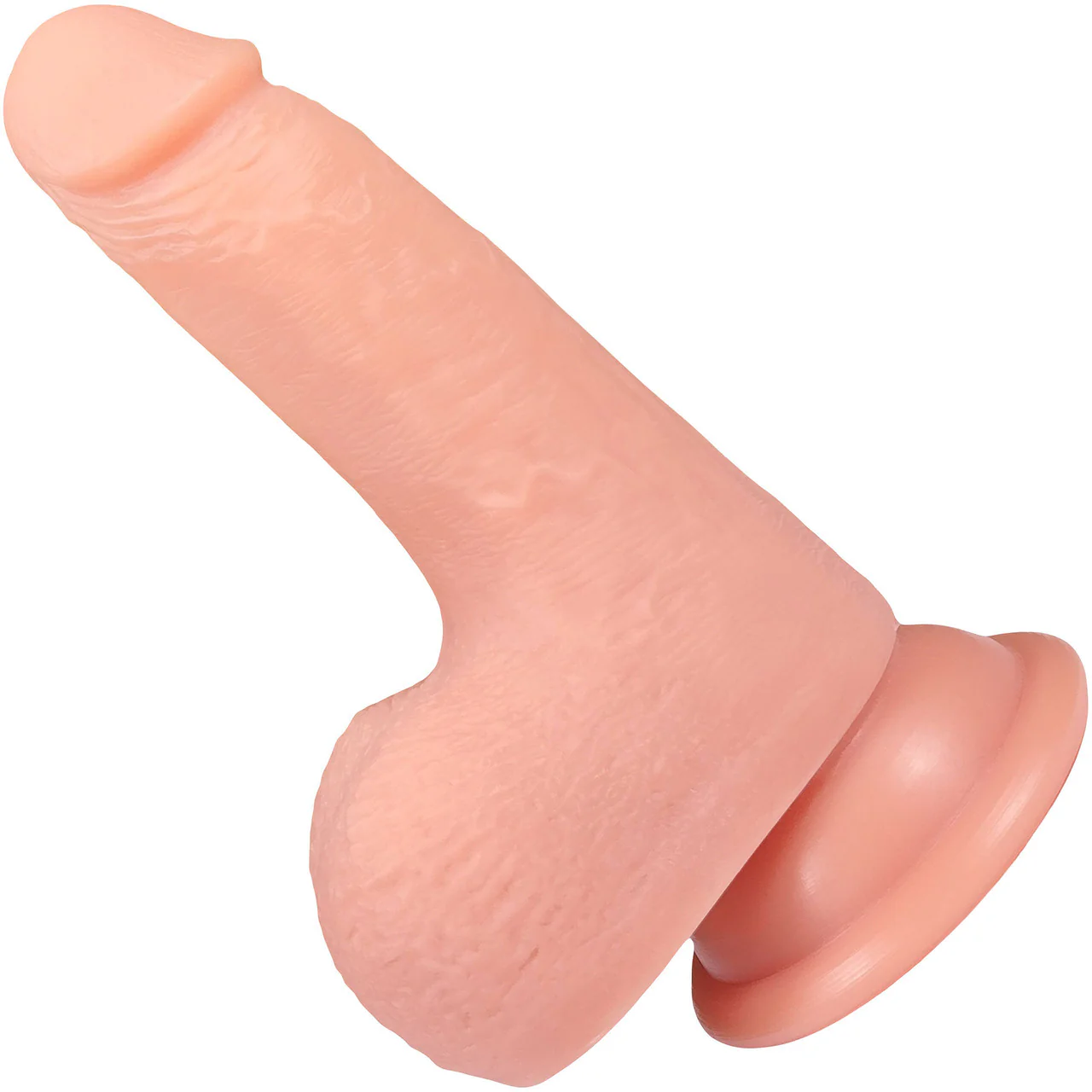 The Policeman 3.75 Inch Silicone Realistic Dildo With Balls & Suction Cup Base By Fukena - Vanilla - Image 2