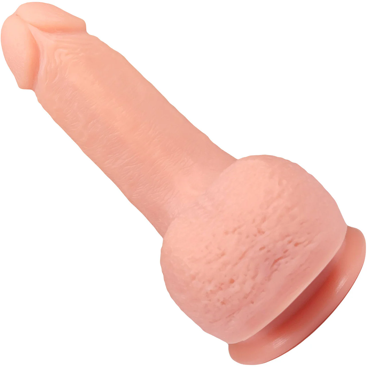 The Policeman 3.75 Inch Silicone Realistic Dildo With Balls & Suction Cup Base By Fukena - Vanilla - Image 6