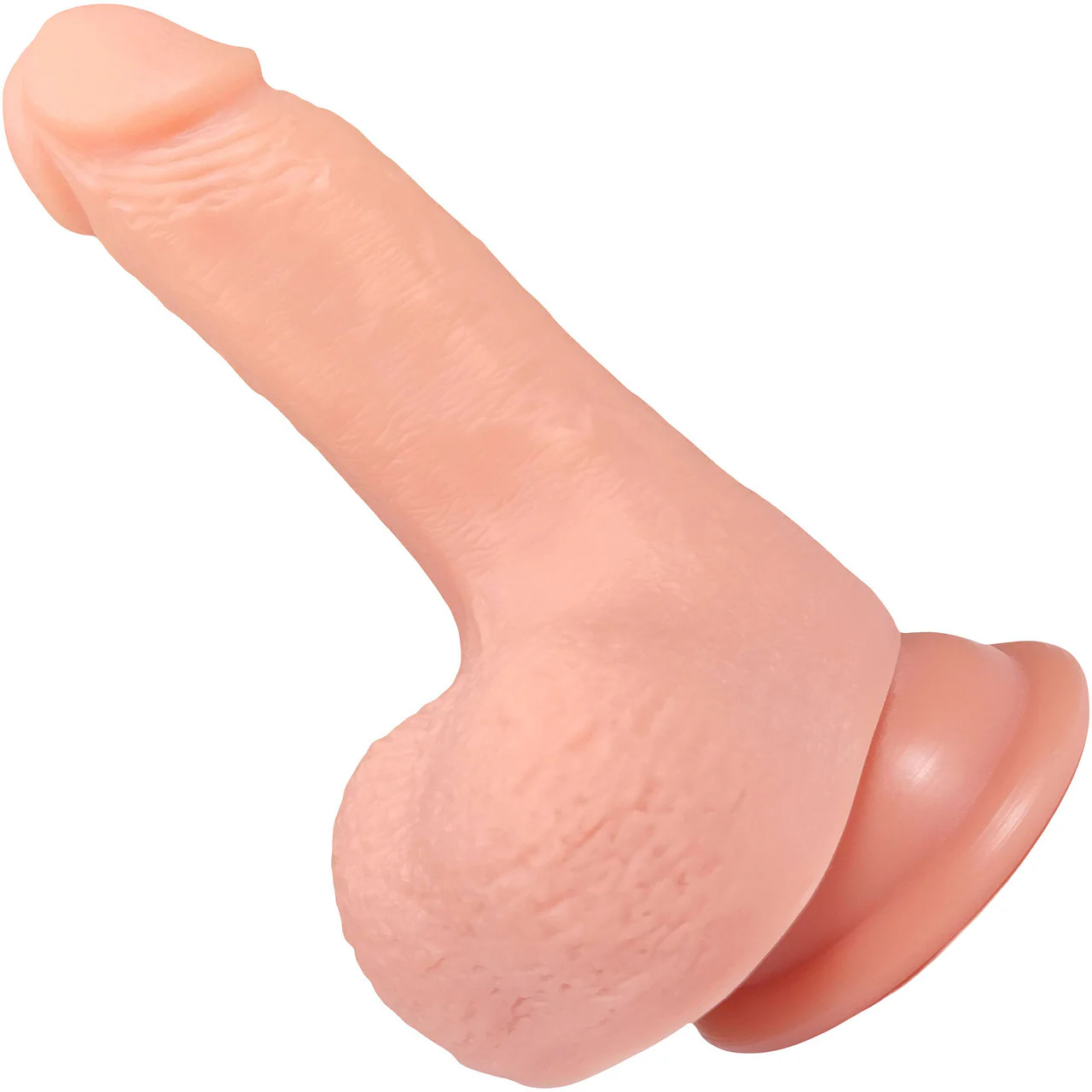 The Policeman 3.75 Inch Silicone Realistic Dildo With Balls & Suction Cup Base By Fukena - Vanilla - Image 8