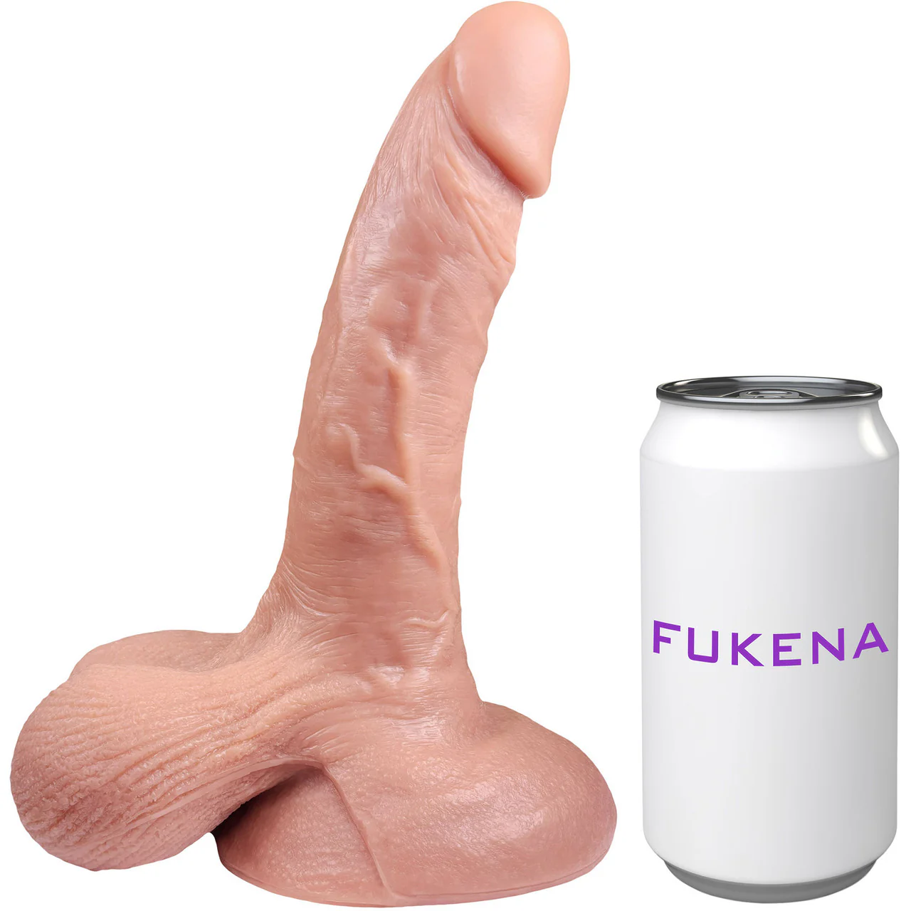 The Rebel 7 Inch Silicone Realistic Dildo With Balls & Suction Cup Base By Fukena - Vanilla - Image 9