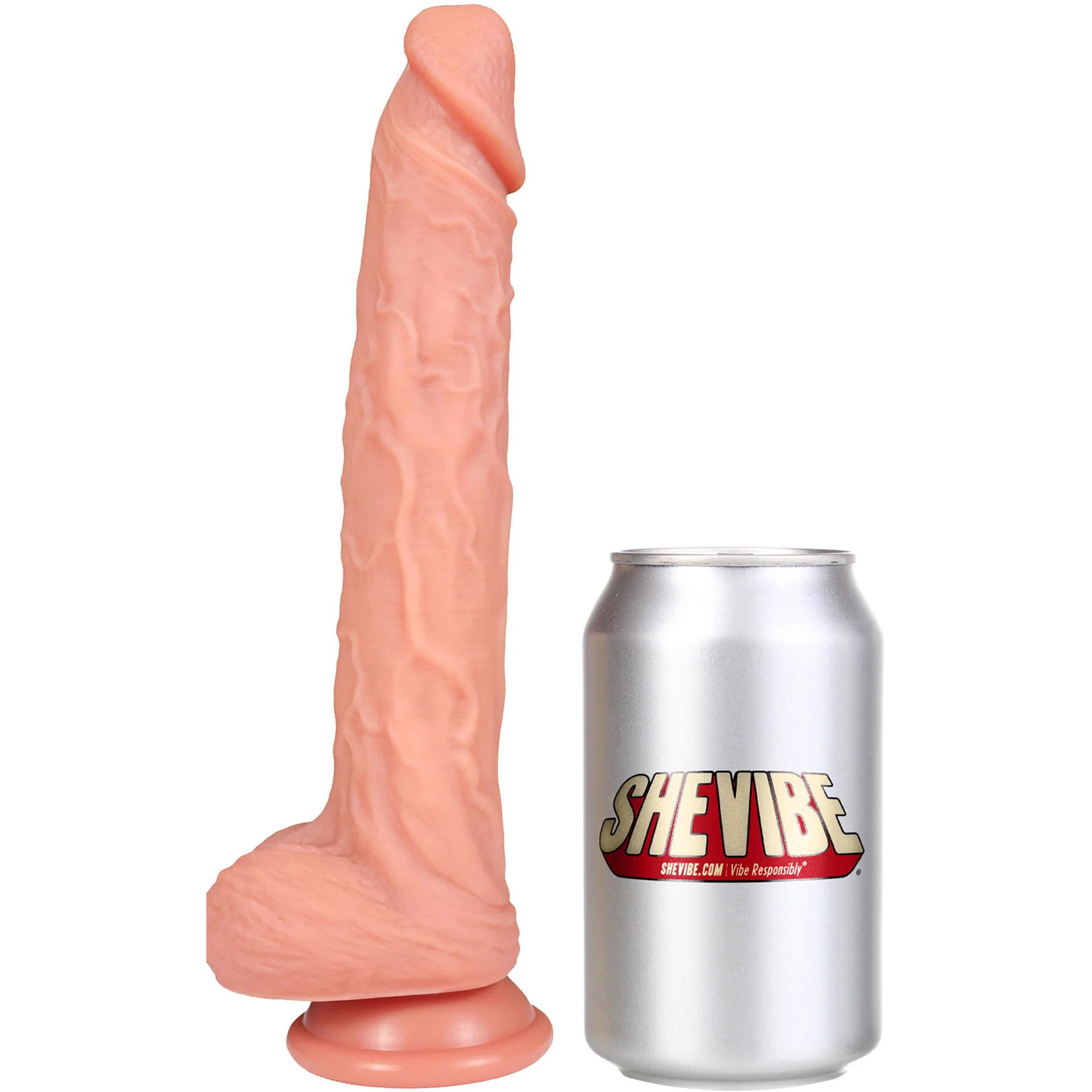 The Rival 8.5 Inch Silicone Realistic Dual Density Dildo With Balls & Suction Cup Base By Fukena - Image 10