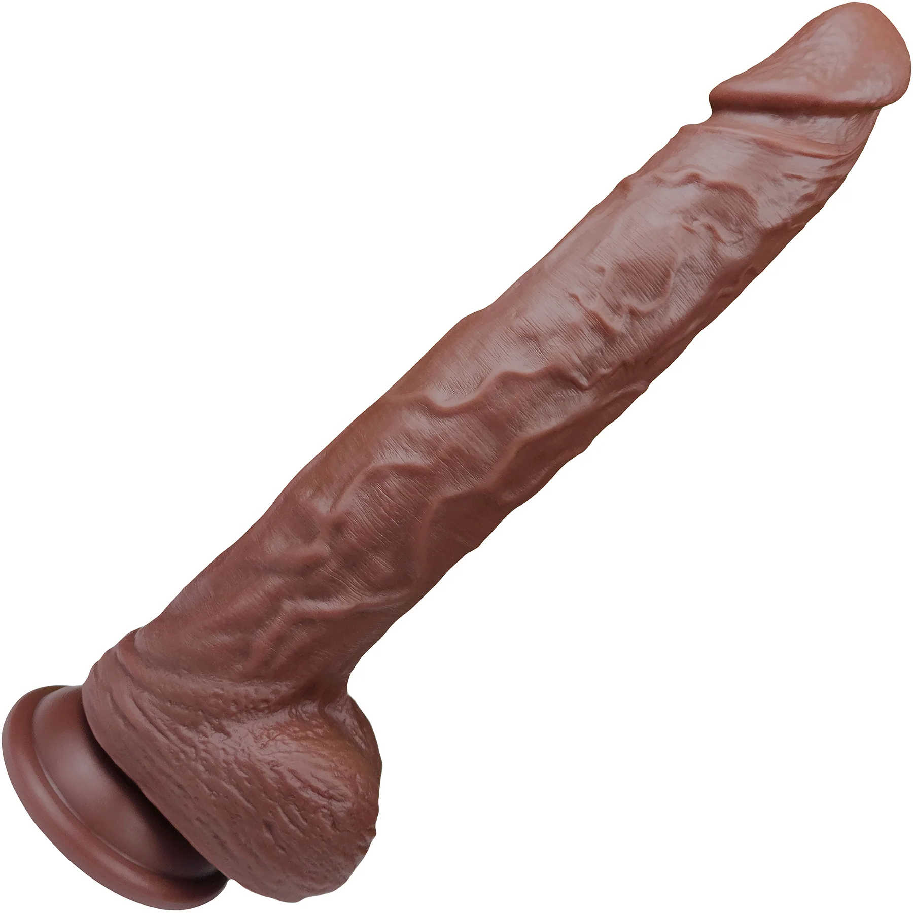 The Rival 8.5 Inch Silicone Realistic Dual Density Dildo With Balls & Suction Cup Base By Fukena - Image 11