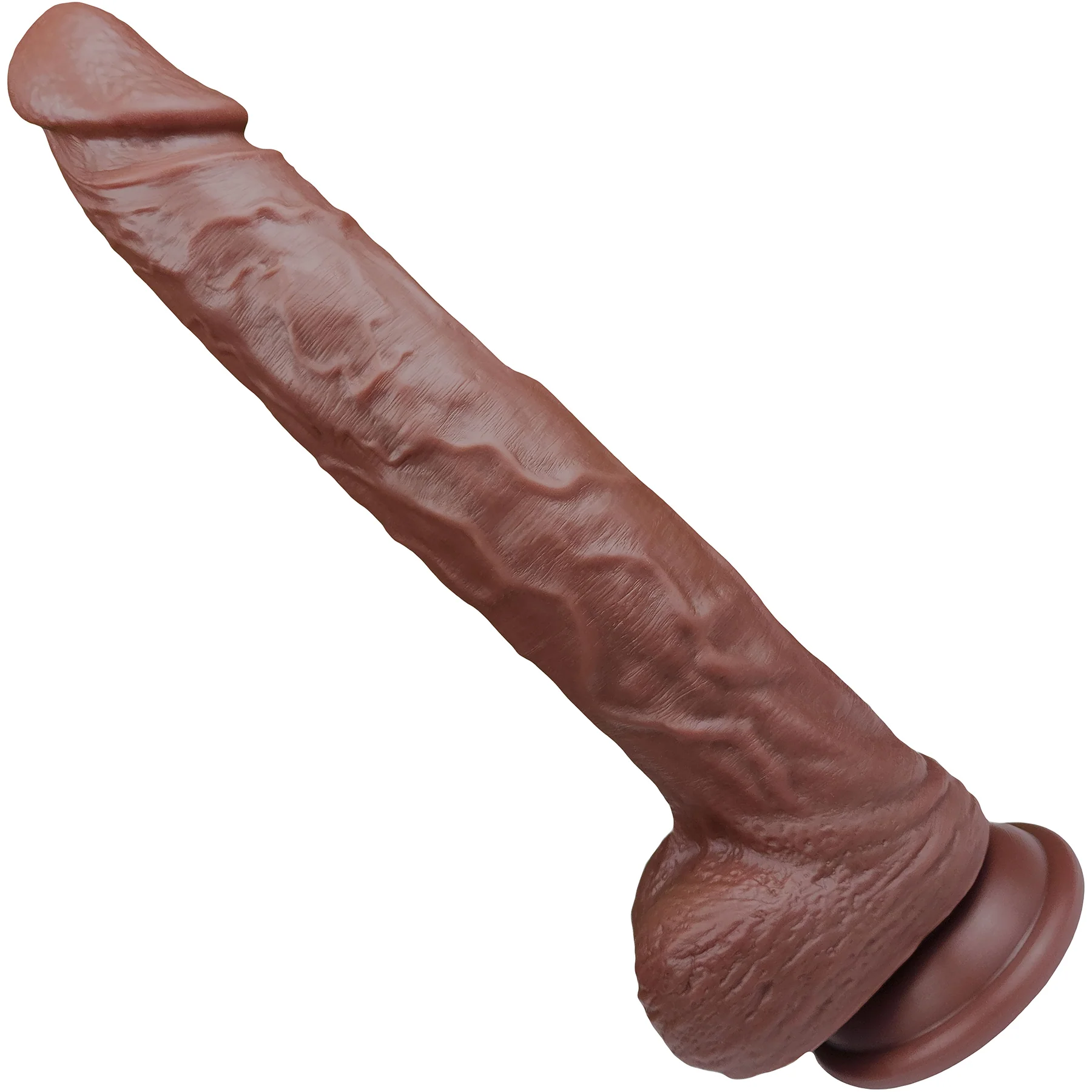 The Rival 8.5 Inch Silicone Realistic Dual Density Dildo With Balls & Suction Cup Base By Fukena - Image 14