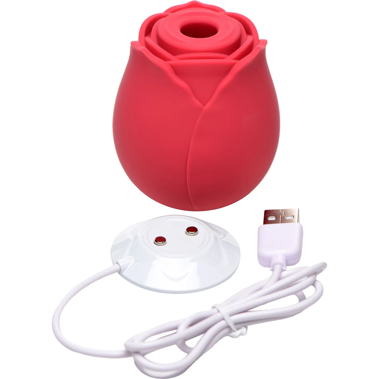 The Rose Rechargeable Clitoral Pressure Wave Stimulator By Pleasure Engine - Red - Image 8
