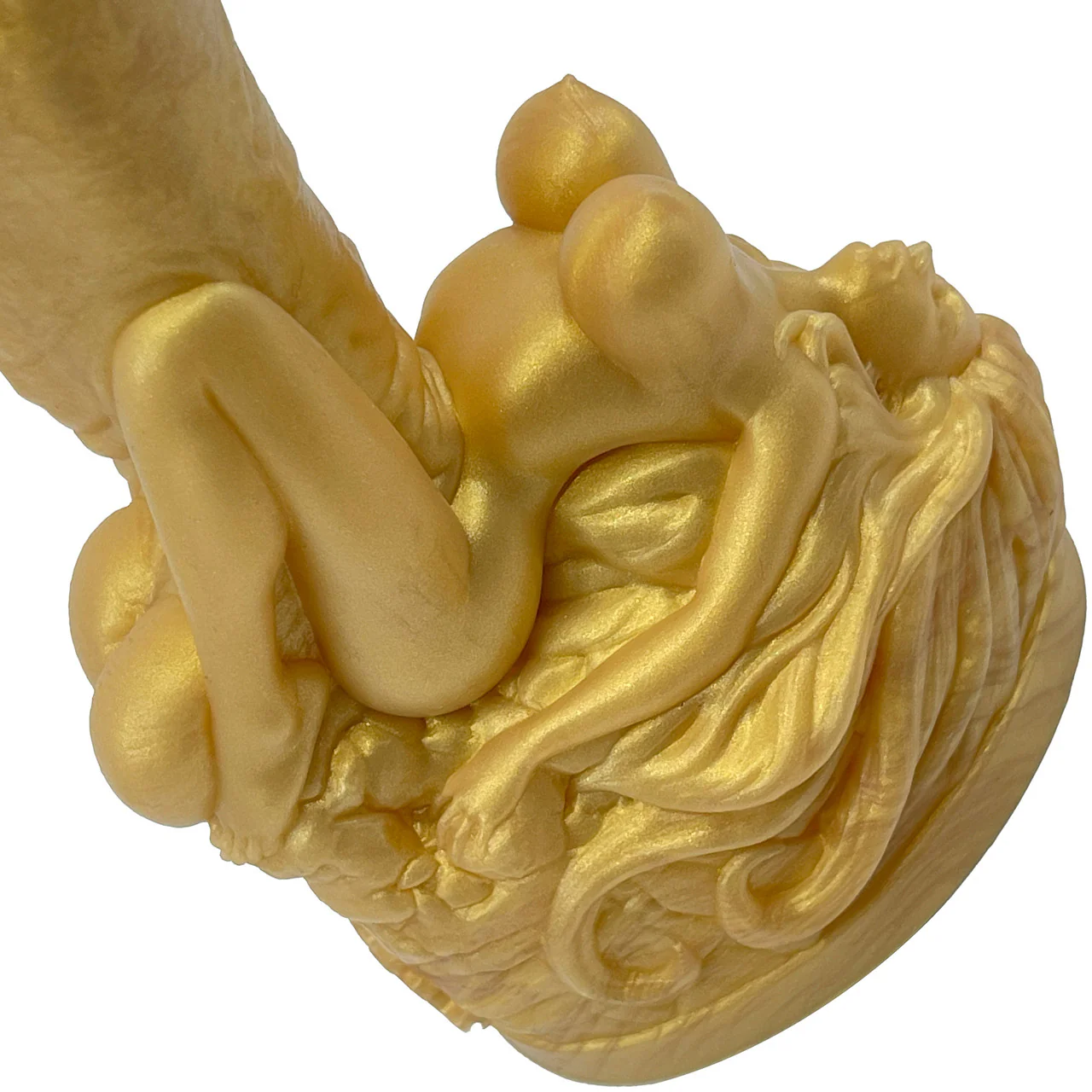 The Siren 9.5" Silicone Fantasy Dildo With Grinder By Uberrime - Goldfinger - Image 5