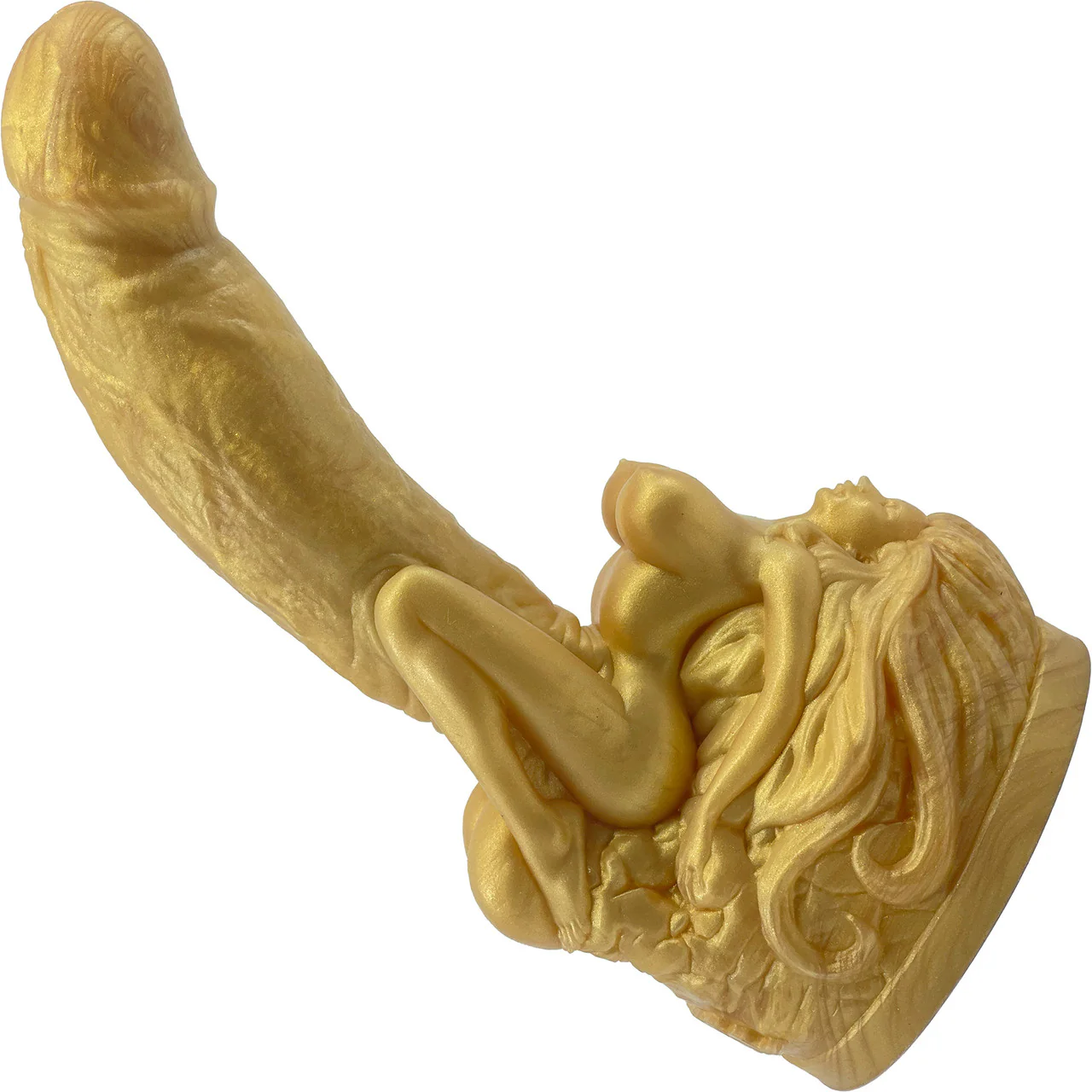 The Siren 9.5" Silicone Fantasy Dildo With Grinder By Uberrime - Goldfinger - Image 7