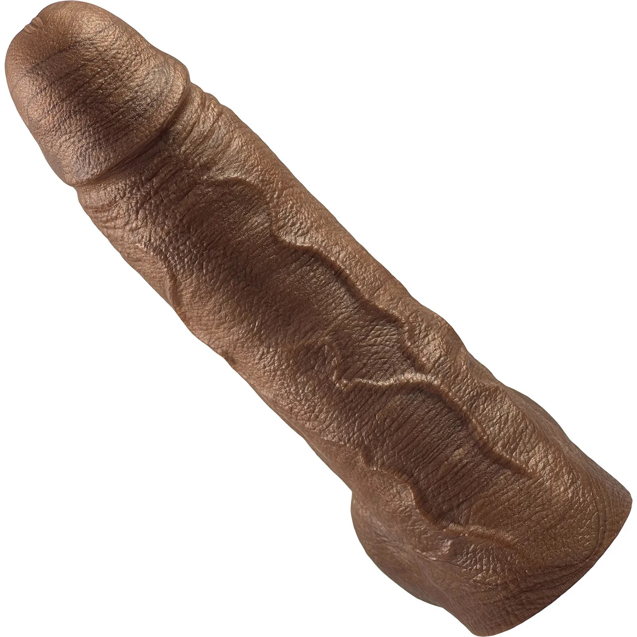 The Titan Small 6" Platinum Silicone Ultrarealistic Dildo With Balls By Uberrime - Chocolate - Image 4