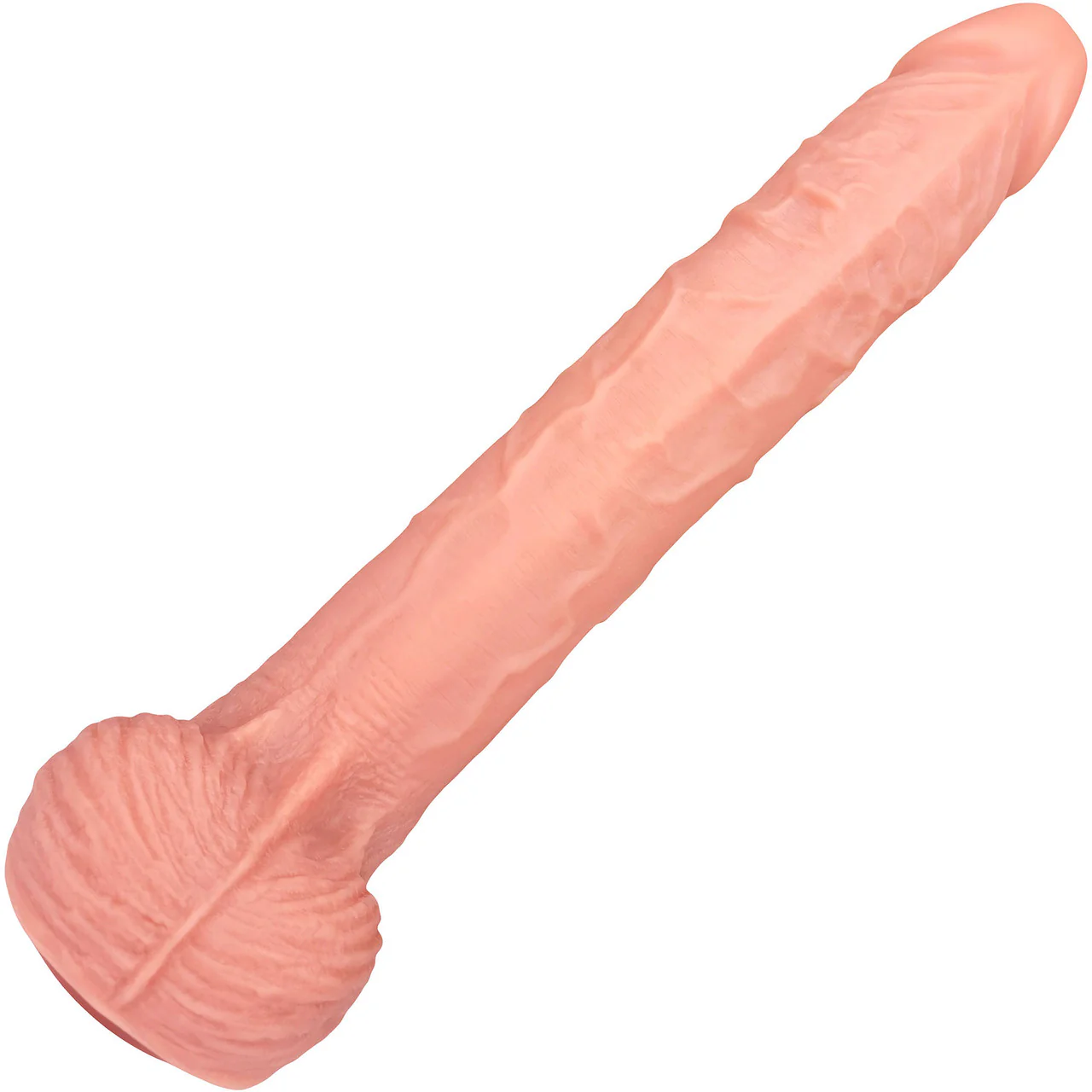 The Stallion 10 Inch Silicone Realistic Dildo With Balls & Suction Cup Base By Fukena - Vanilla - Image 5