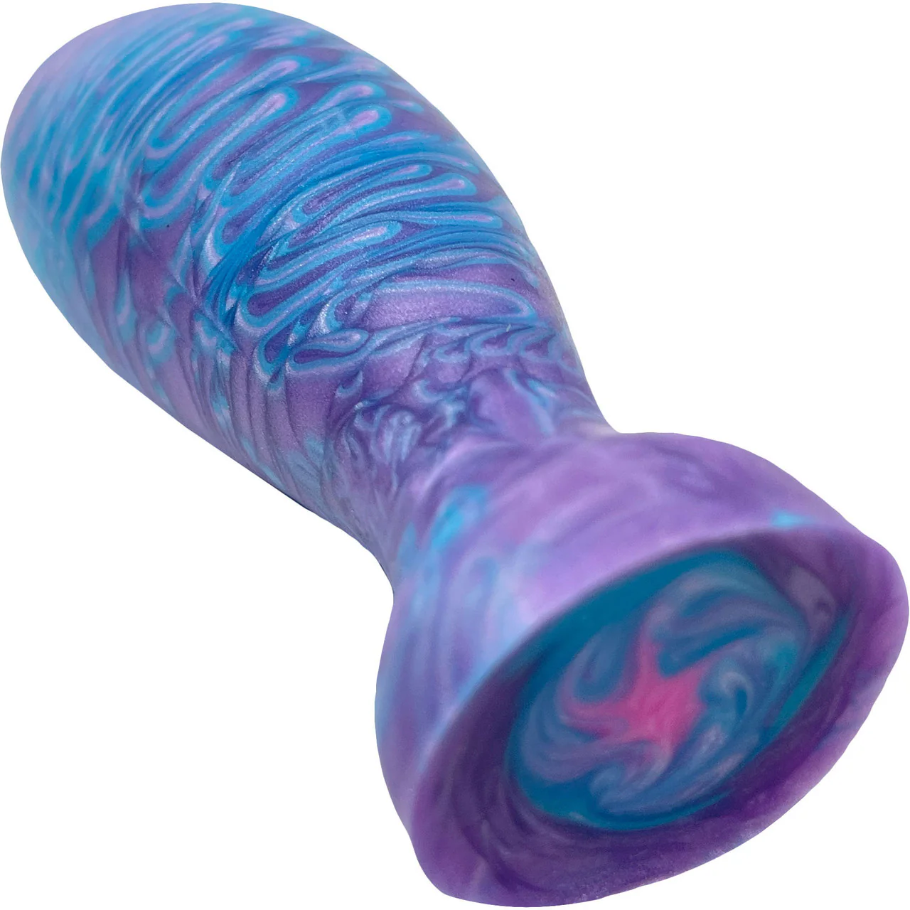 The Suavis 4.25" Small Silicone Vaginal Plug By Uberrime - Deep Ocean - Image 4