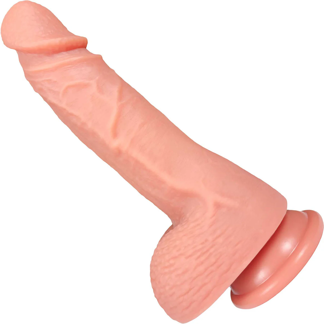 The Thriller 6.5 Inch Silicone Realistic Dildo With Balls & Suction Cup Base By Fukena - Vanilla - Image 2