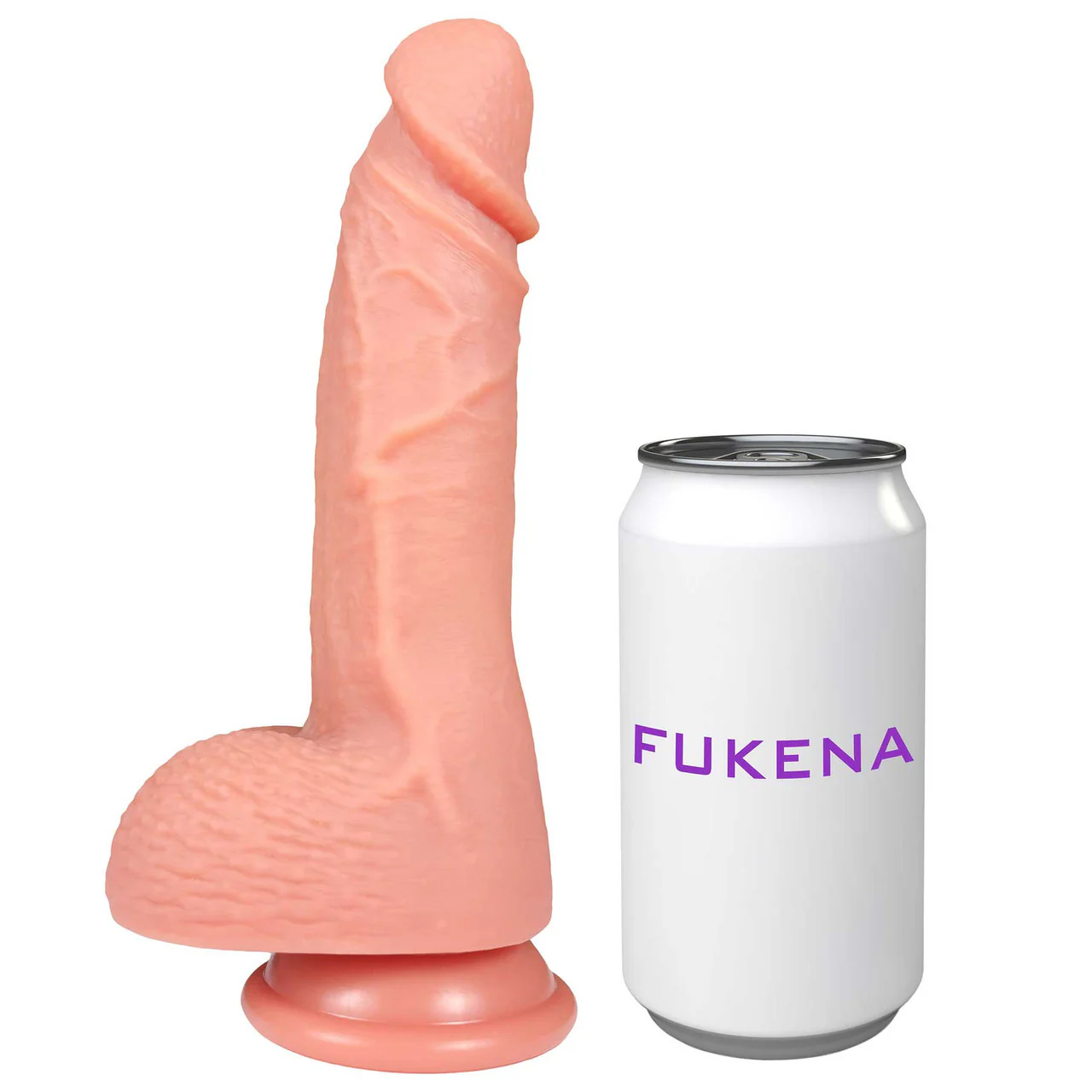 The Thriller 6.5 Inch Silicone Realistic Dildo With Balls & Suction Cup Base By Fukena - Vanilla - Image 7