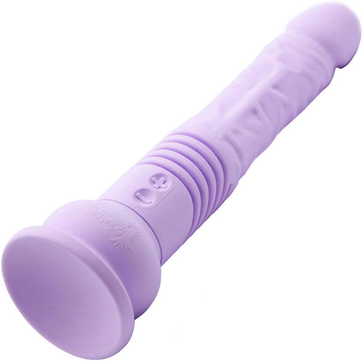 The Velvet Thruster Teddy XL Ultra Powerful Deep-Thrusting Silicone Dildo - Lilac - Image 4