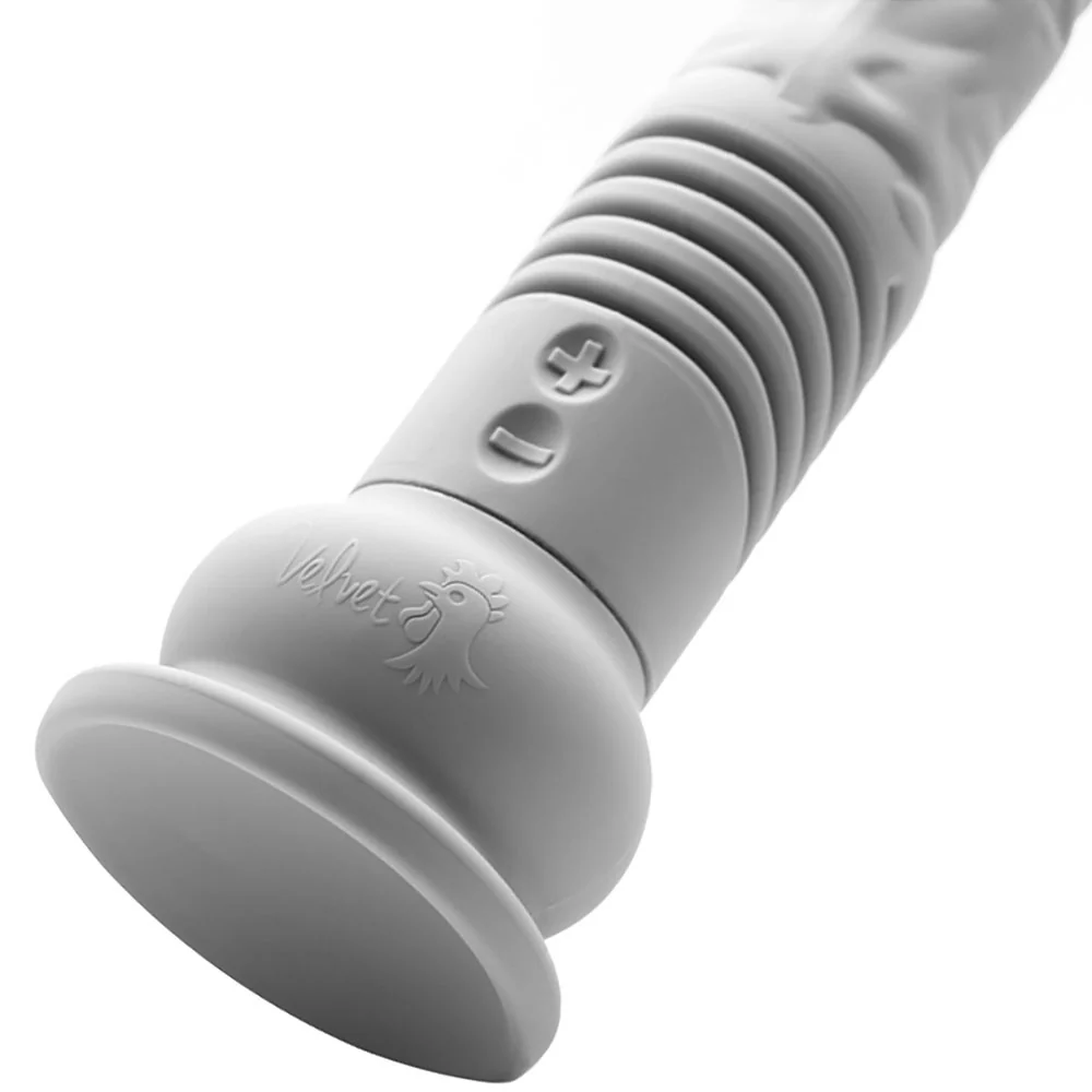The Velvet Thruster Teddy XL Ultra Powerful Deep-Thrusting Silicone Dildo - Lilac - Image 5