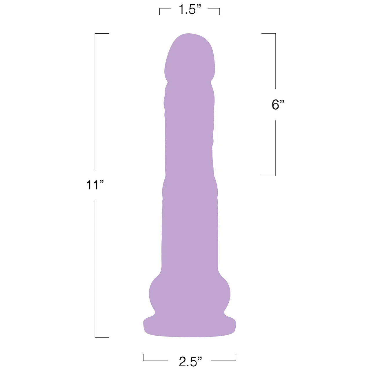 The Velvet Thruster Teddy XL Ultra Powerful Deep-Thrusting Silicone Dildo - Lilac - Image 7