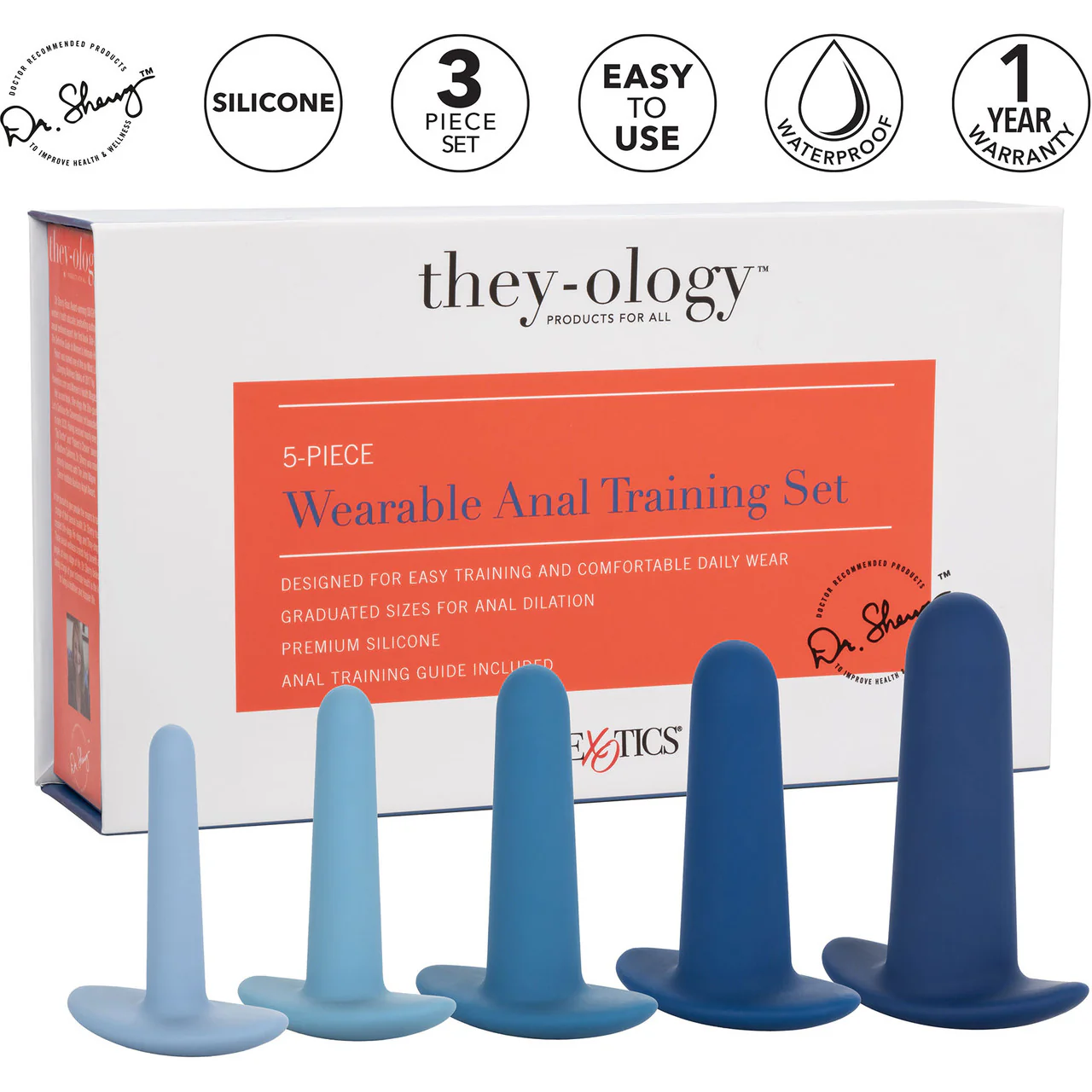 They-ology 5-Piece Wearable Silicone Anal Training Set By CalExotics - Image 7