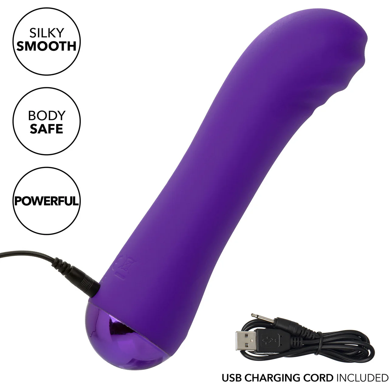 Thicc™ Chubby Buddy Rechargeable Waterproof Silicone G-Spot Vibrator By CalExotics - Purple - Image 8