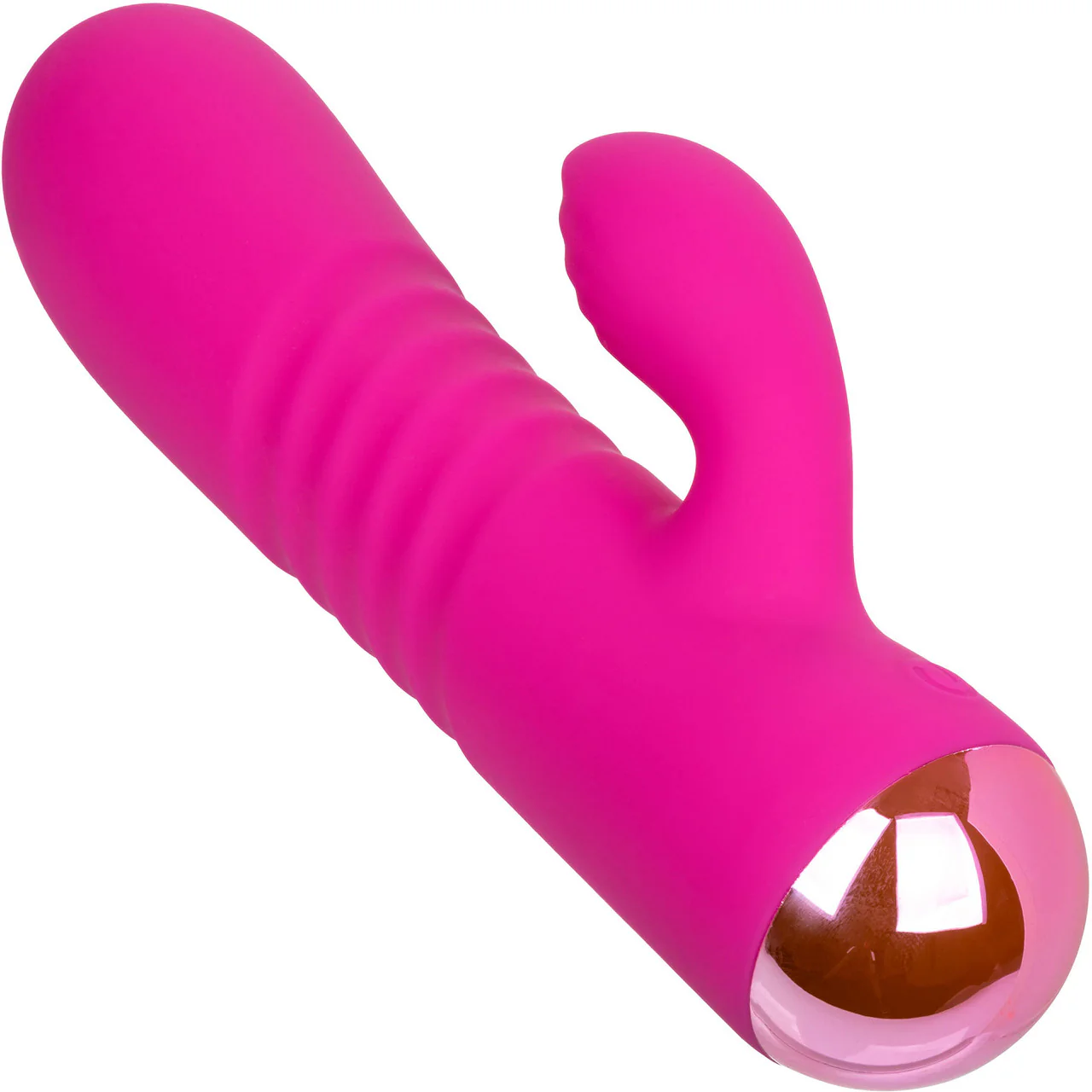 Thicc™ Chubby Honey Rechargeable Waterproof Silicone Dual Stimulation Vibrator By CalExotics - Pink - Image 3