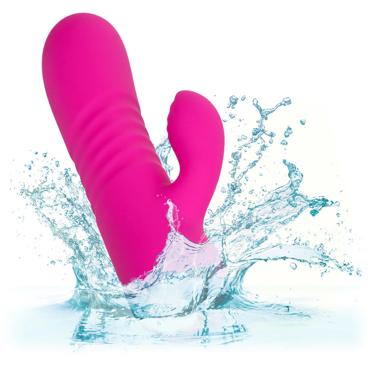 Thicc™ Chubby Honey Rechargeable Waterproof Silicone Dual Stimulation Vibrator By CalExotics - Pink - Image 7