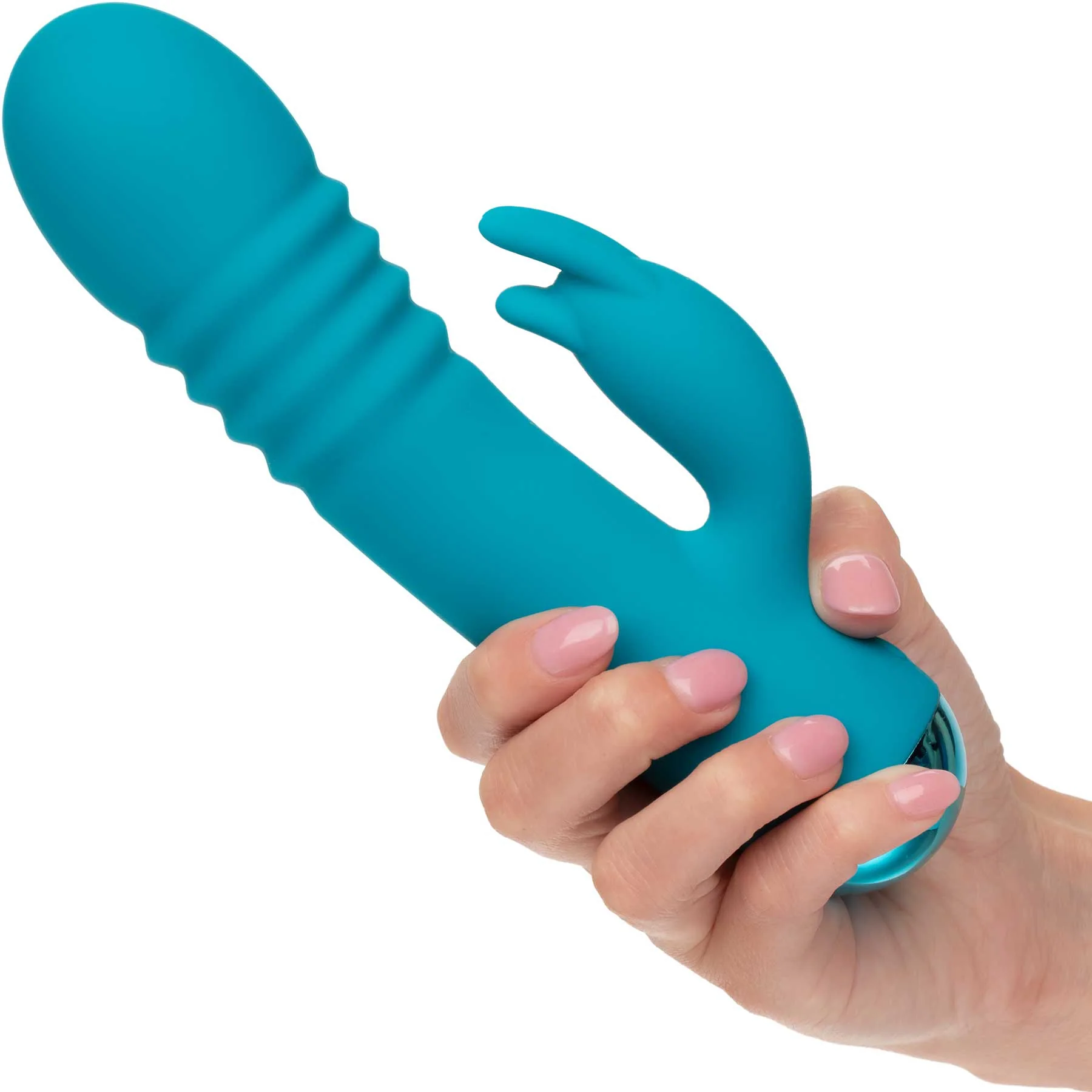 Thicc™ Chubby Rechargeable Silicone Vibrating Dual Stimulation Thrusting Tickler - Image 4