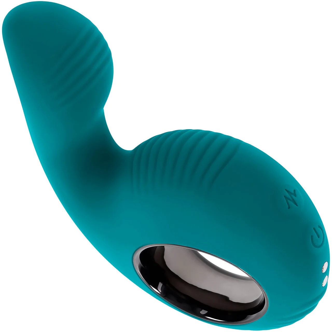 Thumbs Up Rechargeable Waterproof Silicone Dual Stimulation Vibrator By Evolved Novelties - Green - Image 3