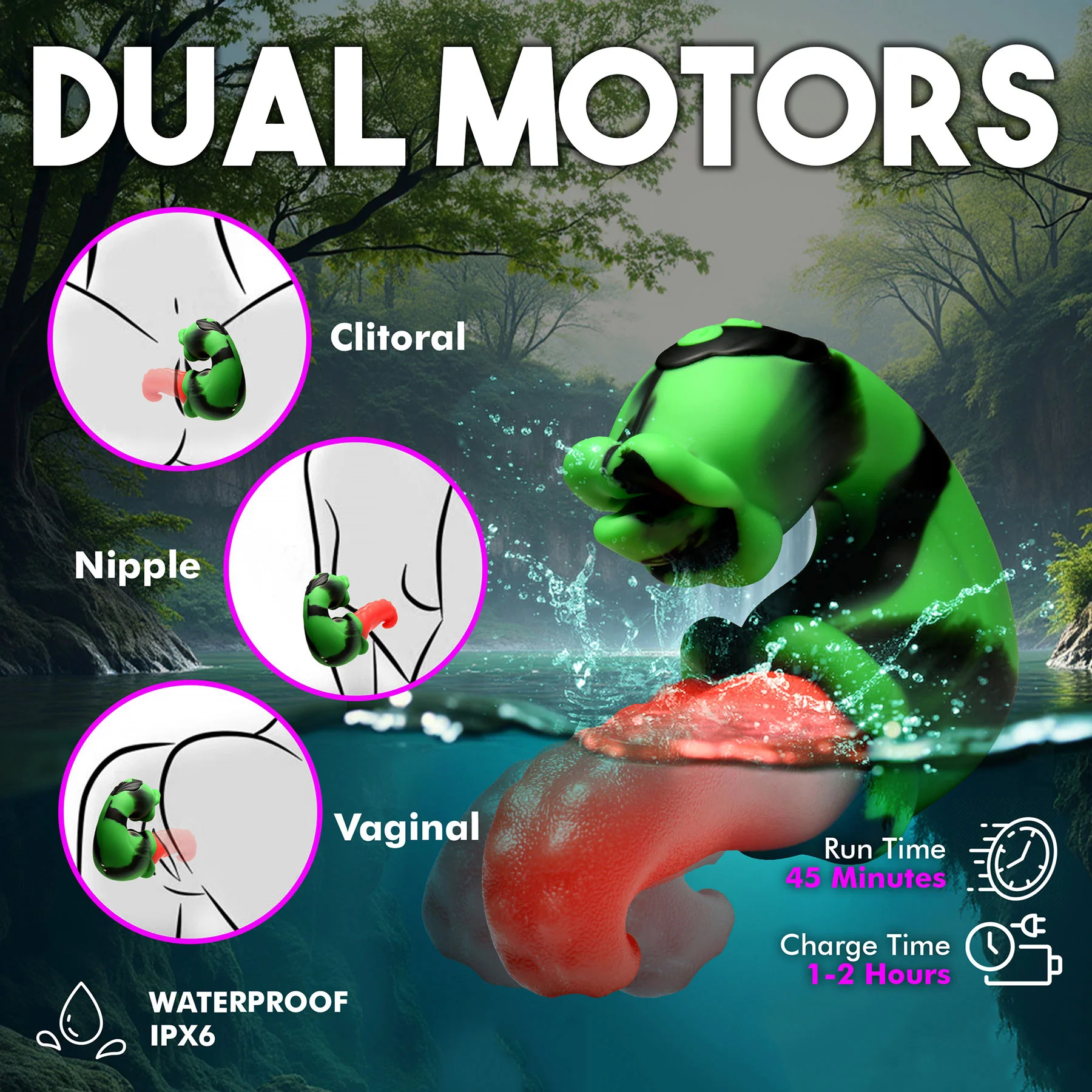 Tongue Lasher Licking & Vibrating Silicone Stimulator By Creature Cocks - Image 16