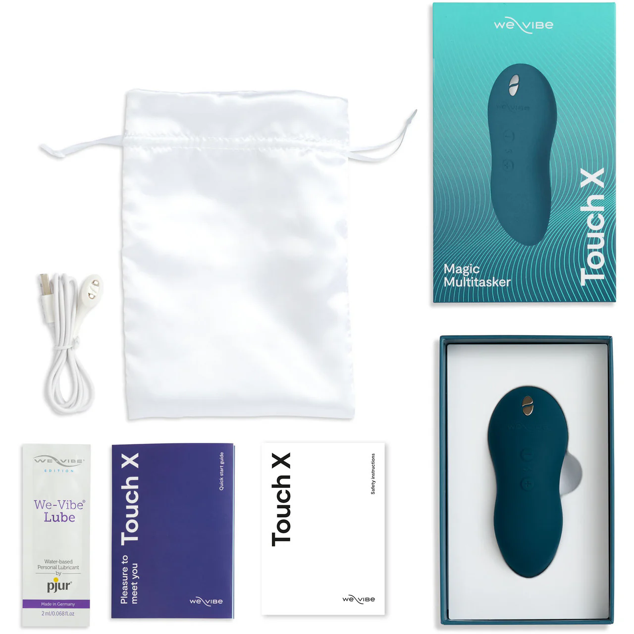 Touch X By We-Vibe Waterproof Rechargeable Silicone Lay-On Vibrator - Green Velvet - Image 7