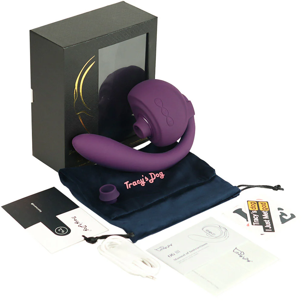 Tracy's Dog OG 3 Clitoral Sucking Vibrator With Pleasure Air & G-Spot Vibration - Purple - Image 10
