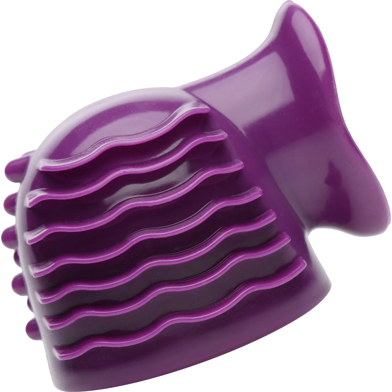 Triple Thrill 3 in 1 Silicone Wand Massager Attachment by Wand Essentials - Purple - Image 5