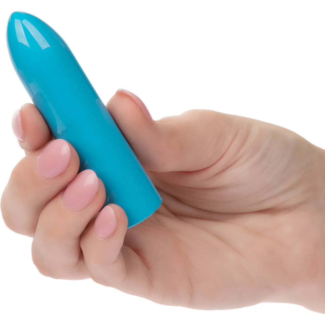 Turbo Buzz Classic Bullet Rechargeable Waterproof Vibrator By CalExotics - Blue - Image 2