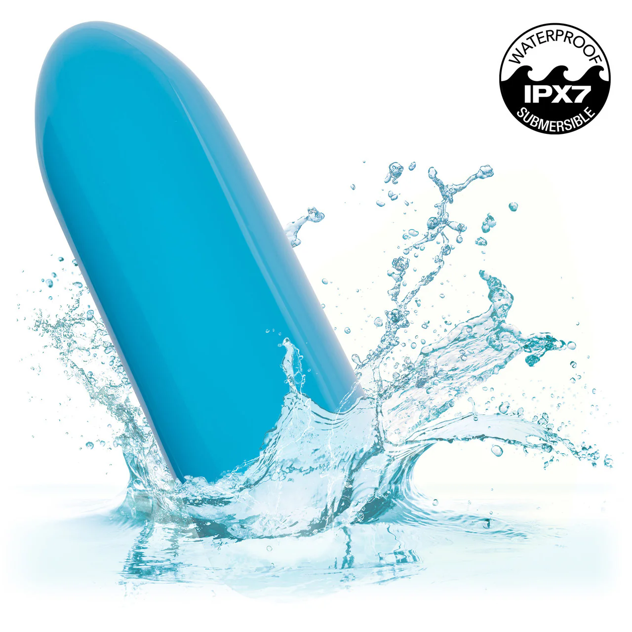 Turbo Buzz Classic Bullet Rechargeable Waterproof Vibrator By CalExotics - Blue - Image 6