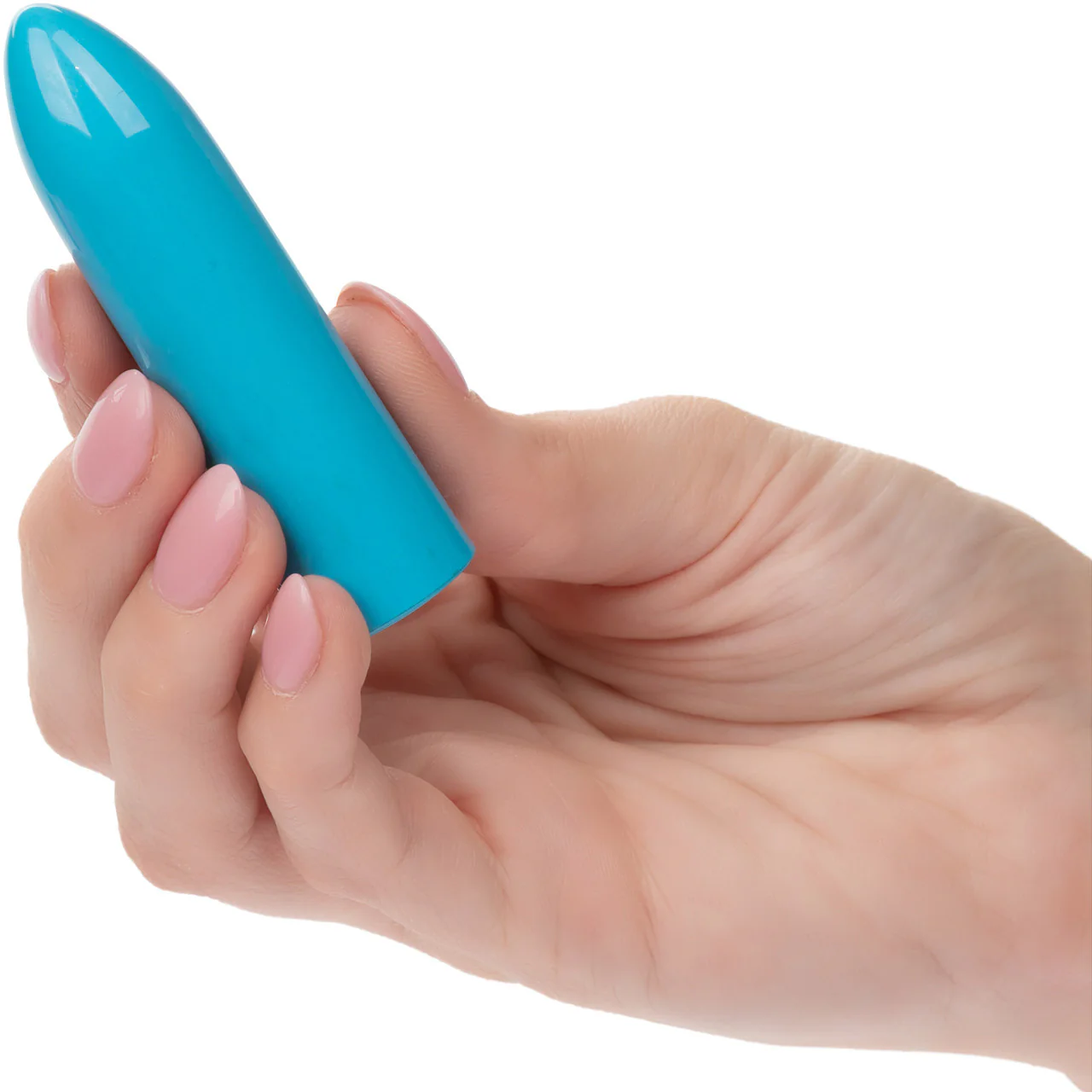 Turbo Buzz Classic Mini Bullet Rechargeable Waterproof Vibrator By CalExotics - Blue - Image 2